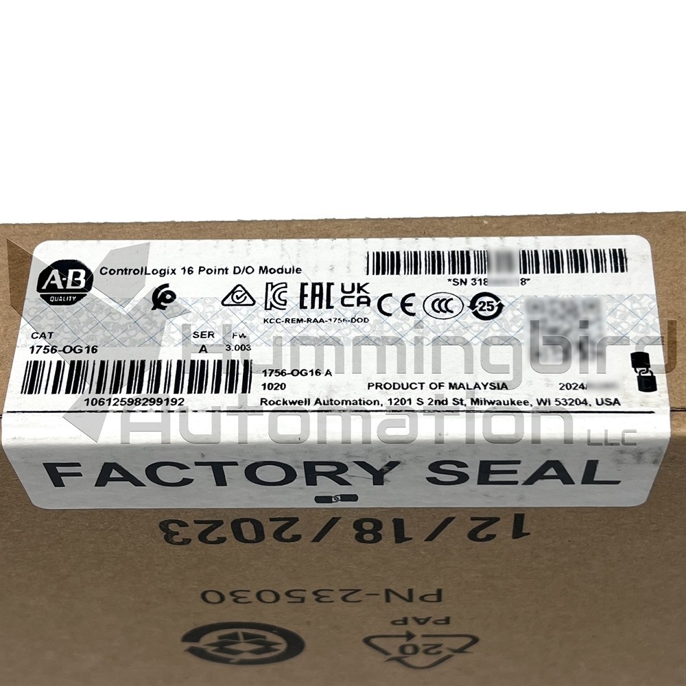 2024 Allen Bradley 1756-OG16 /A ControlLogix SEALED Surplus TTL Output *USA*