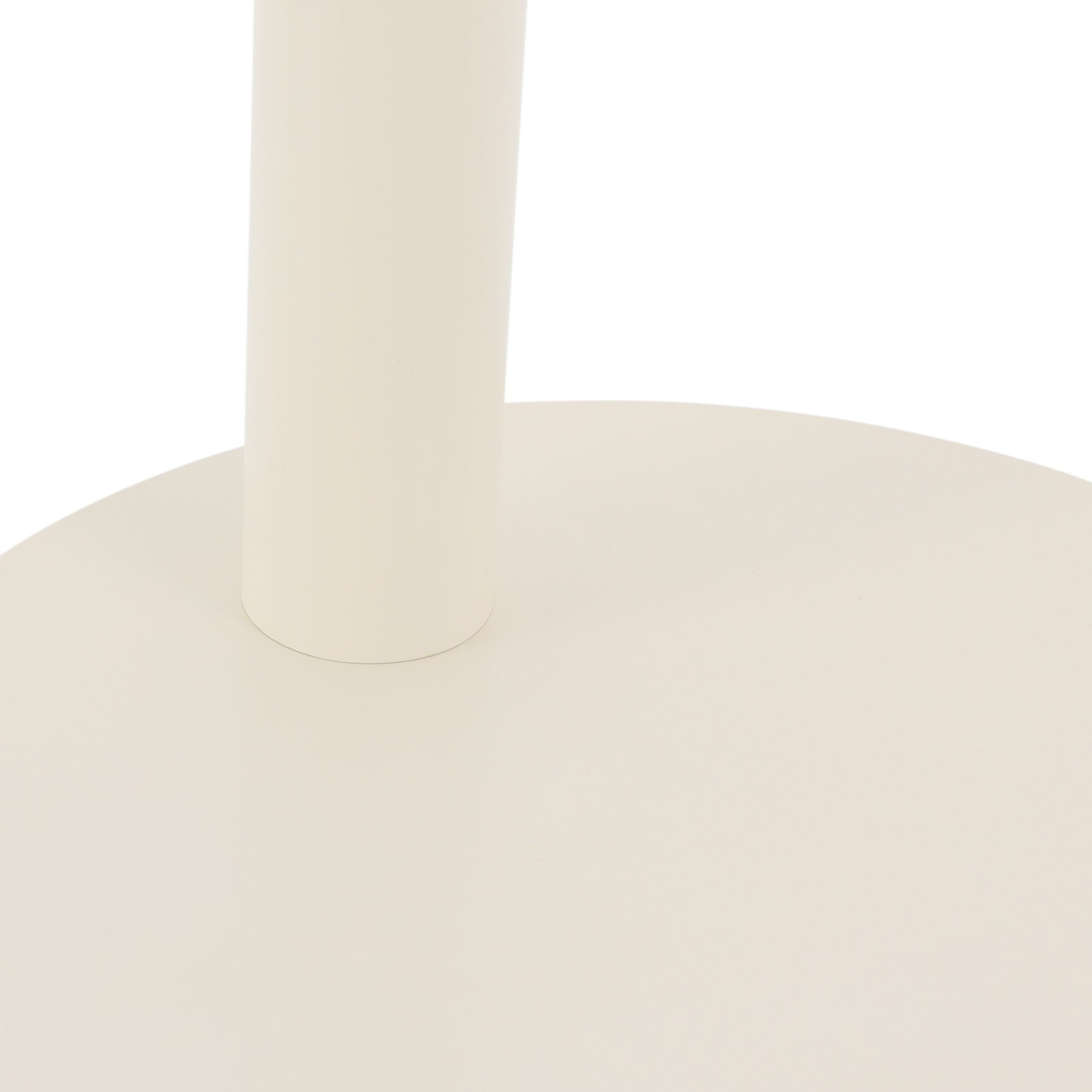 Cream White C-Shaped Side Table, Iron End Table, Couch Side Table 63x35x50CM