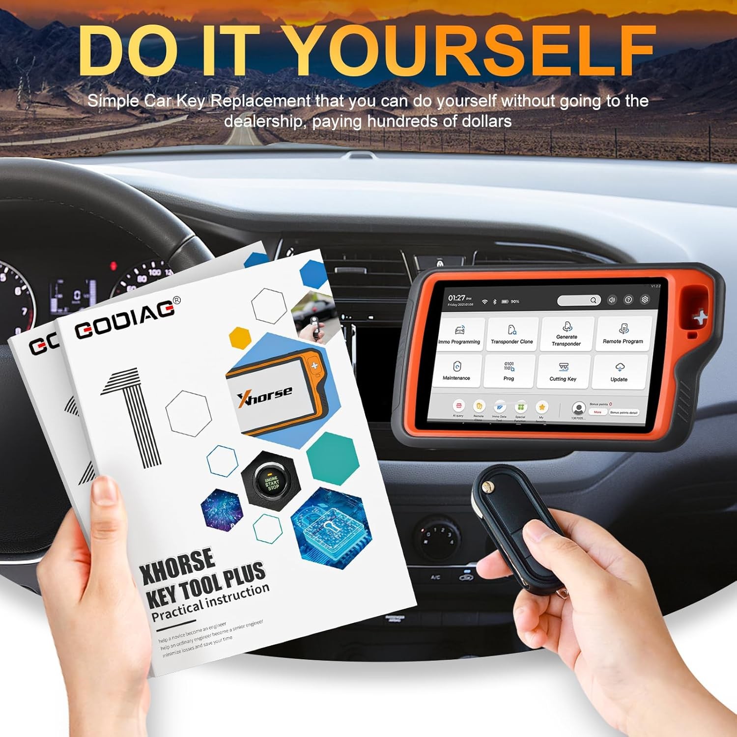 GODIAG Key Tool Plus Practical Instruction 1&2 Two Books