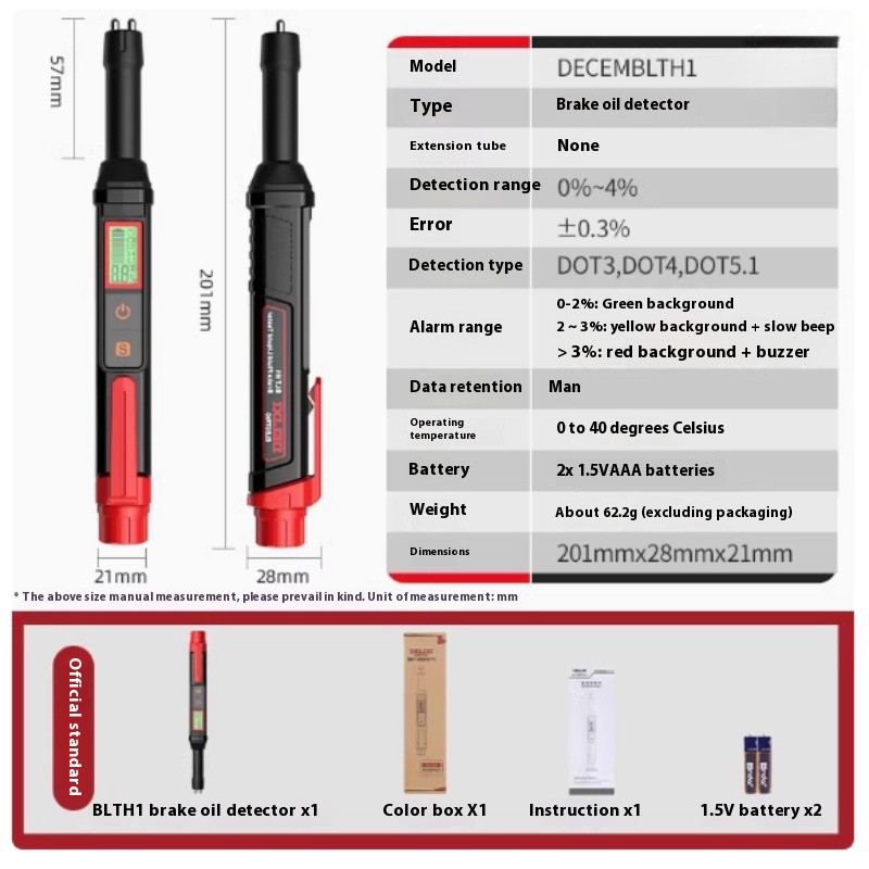 Electrical Automotive Brake Fluid Tester Pen Moisture Content Amount Tester NEW