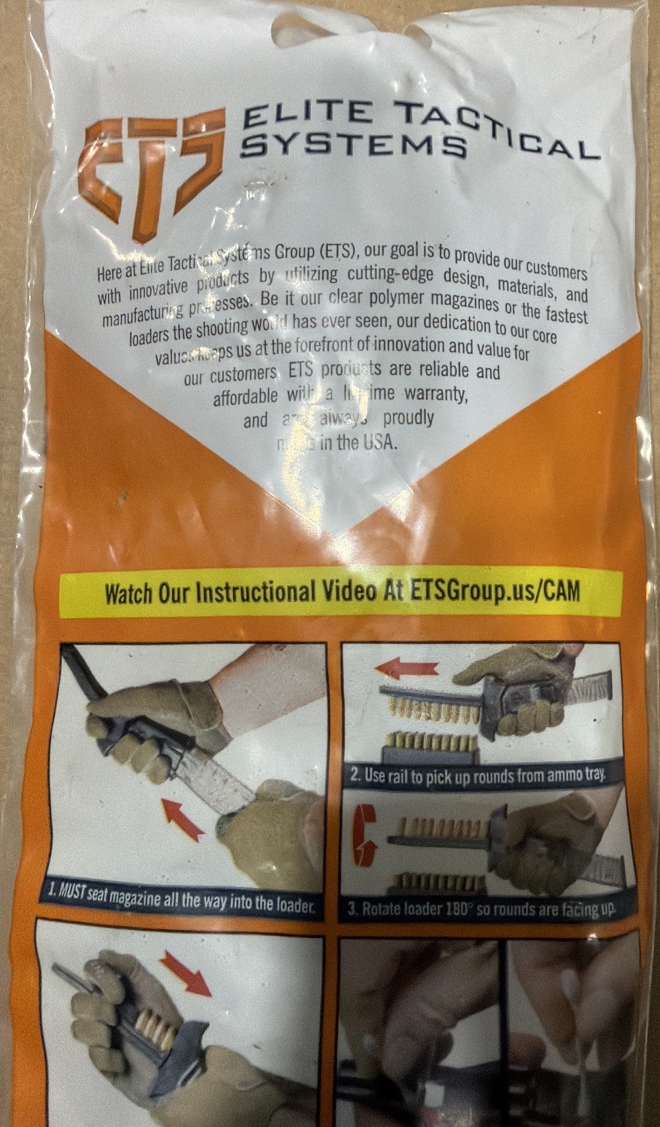 ETS Elite Tactical Systems Universal Speedloader Loader 9MM/.45 Cal New