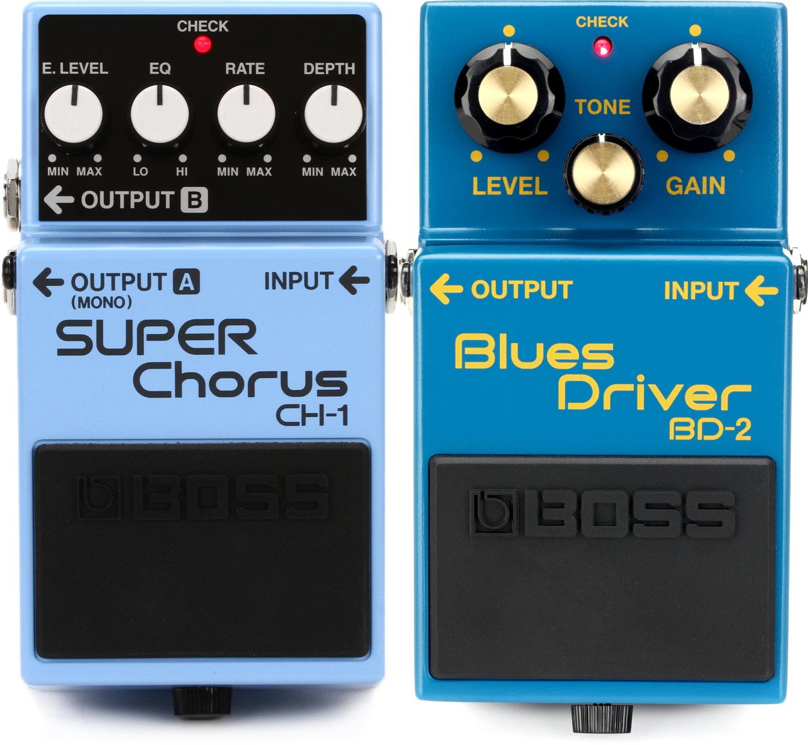 Boss CH-1 Stereo Super Chorus Pedal + Boss BD-2 Value Bundle