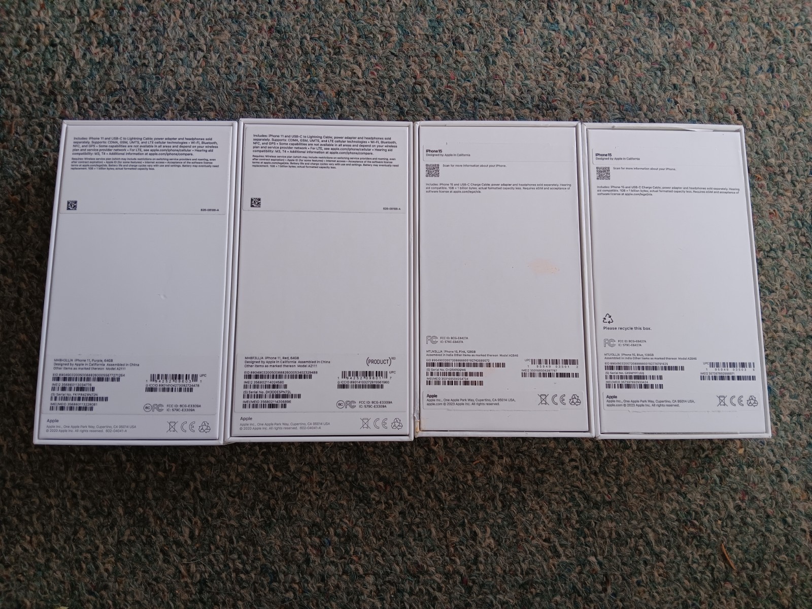 Apple Iphone 15 11 Box Only X4