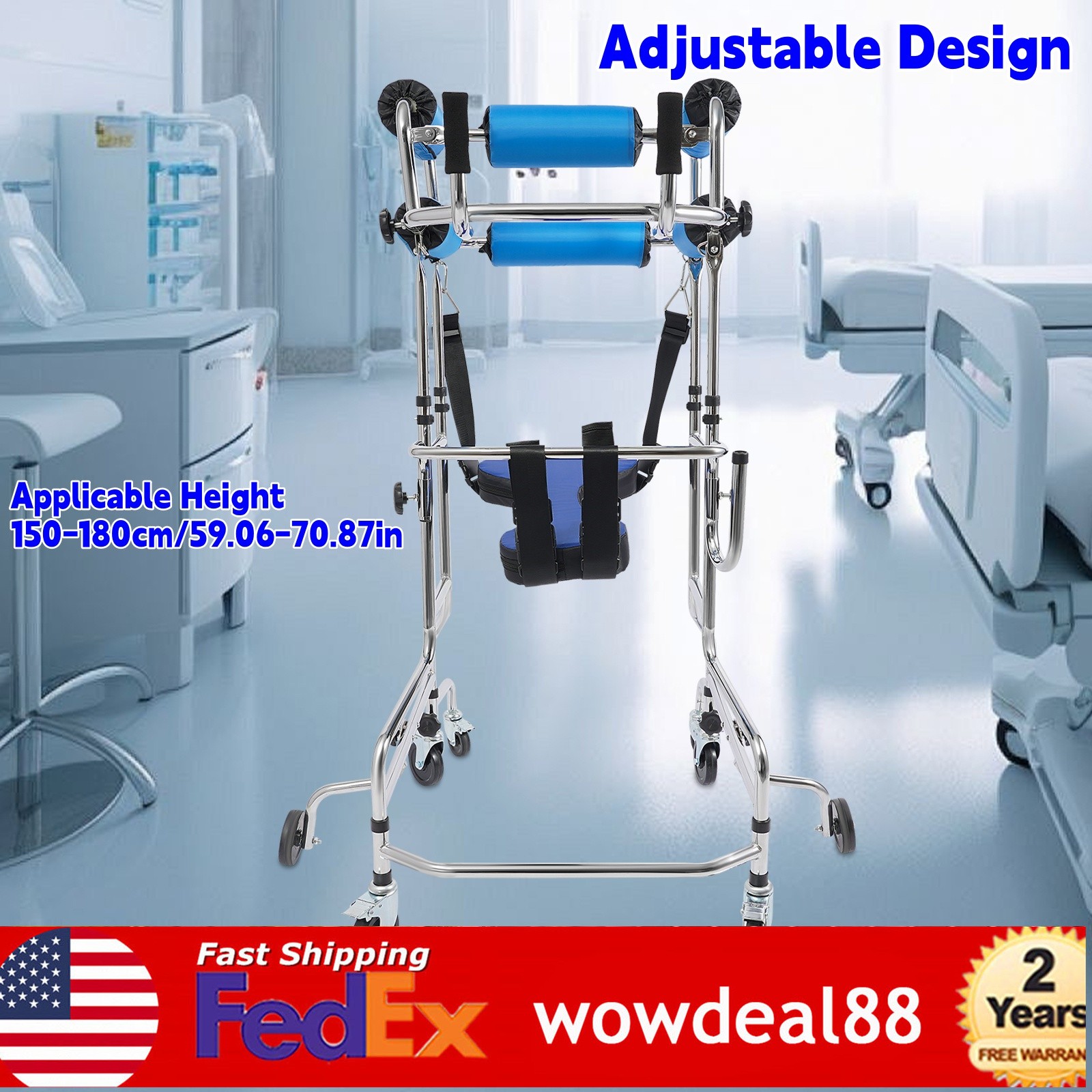 Adult Walker Aid, Ergonomic Standing Walker, Rehabilitation Walking Aids Homes