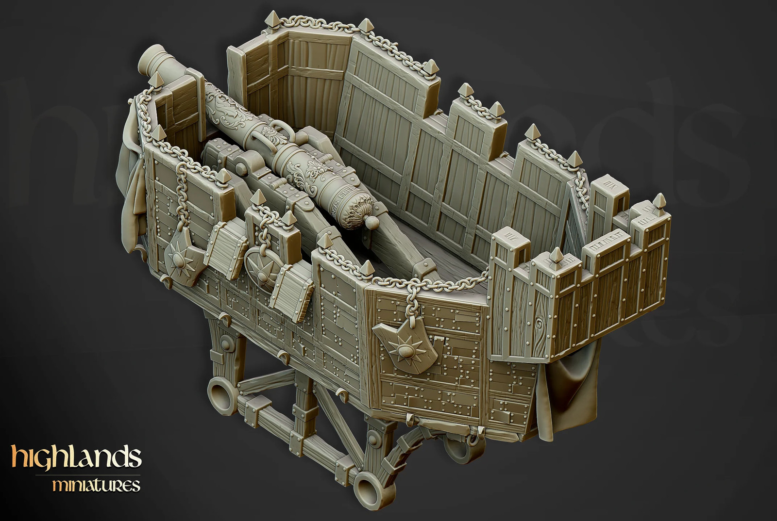 Wittemburg Artillery Wagon - 28-32mm Sunland - Resin Tabletop Miniature