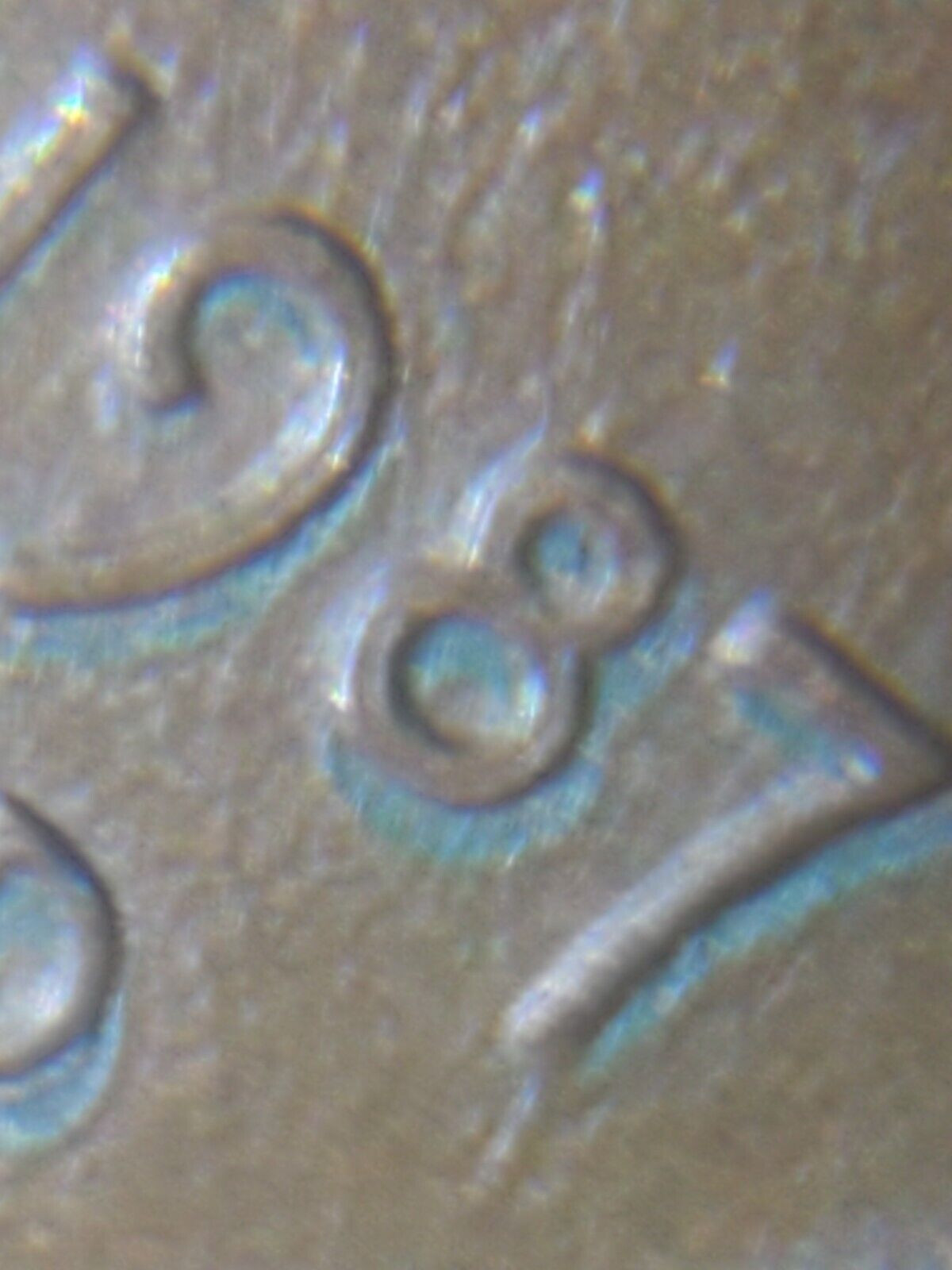 1987 D Memorial Penny, ●EXTREME DOUBLING● Error