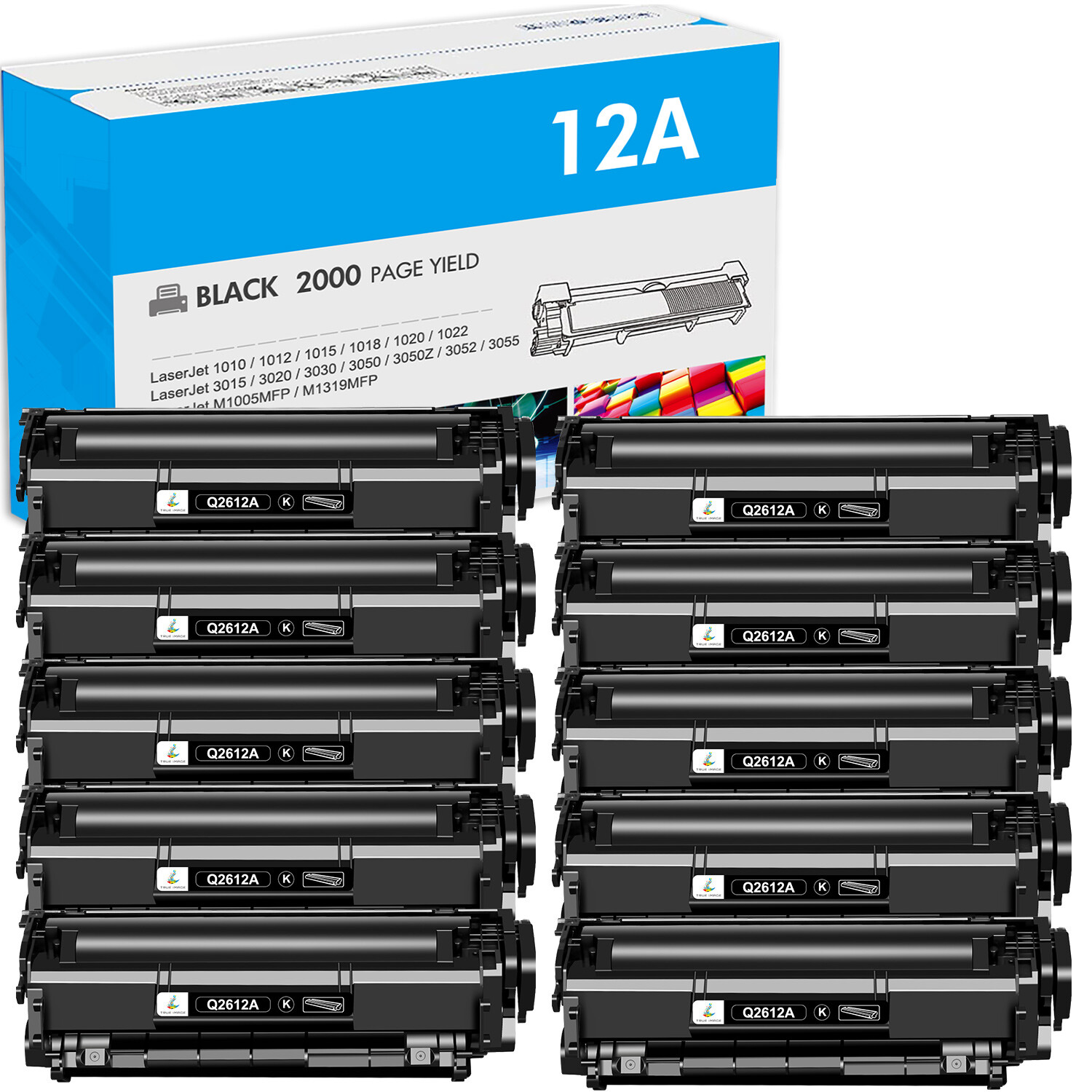 12A toner Cartridge for HP Q2612A Black LaserJet 1020 1022 1012 3050 3020 Lot