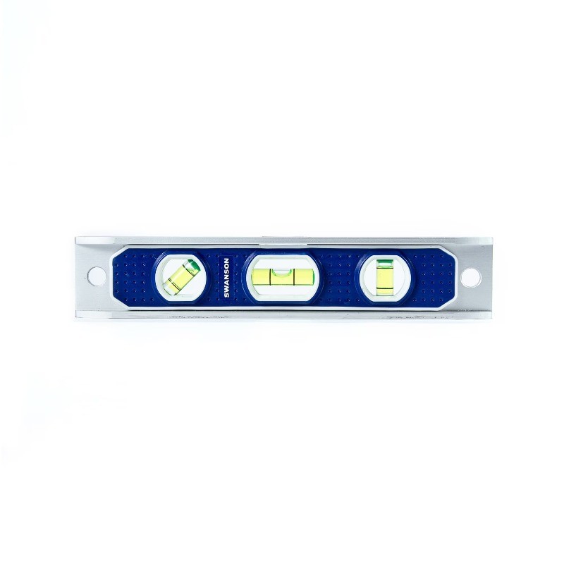 Swanson Tool Co 9" Magnetic Aluminum Frame Torpedo Level, 4 Rare Earth Magnets