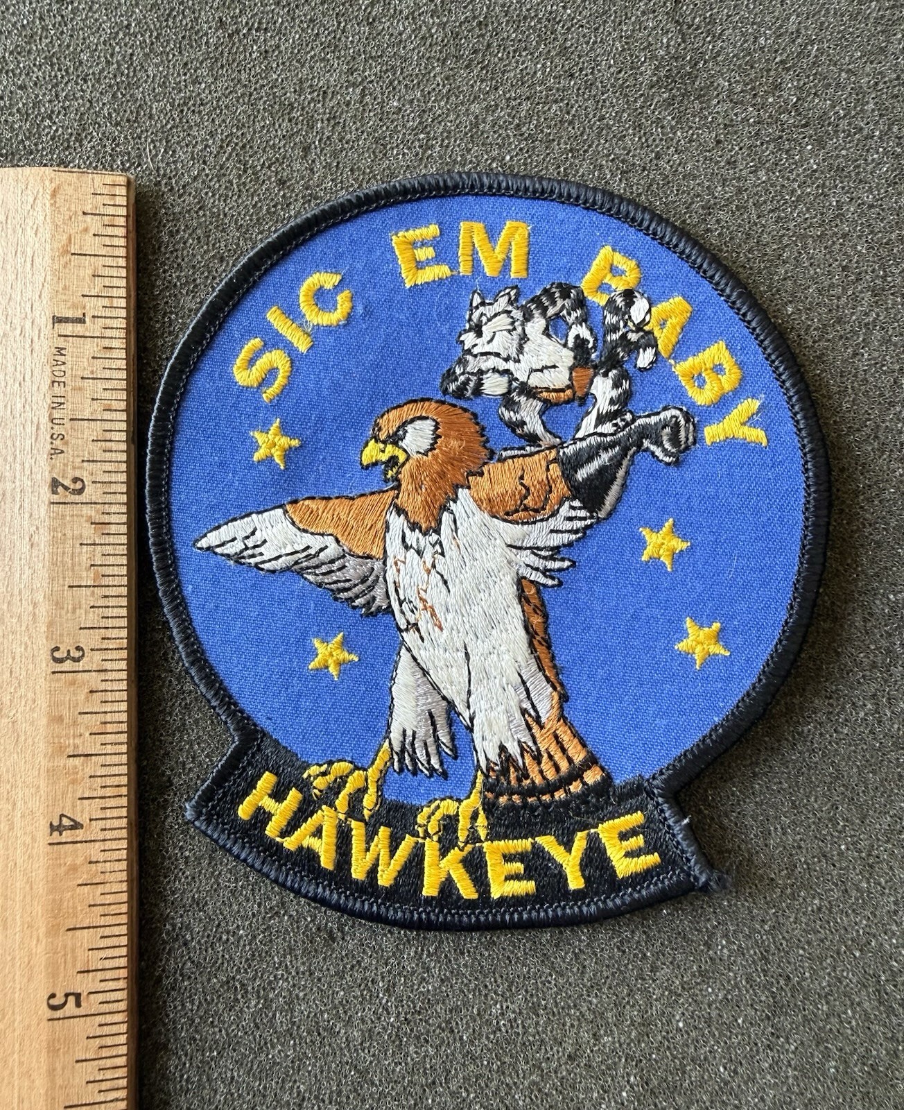 Sic Em Baby Hawkeye Patch V-3