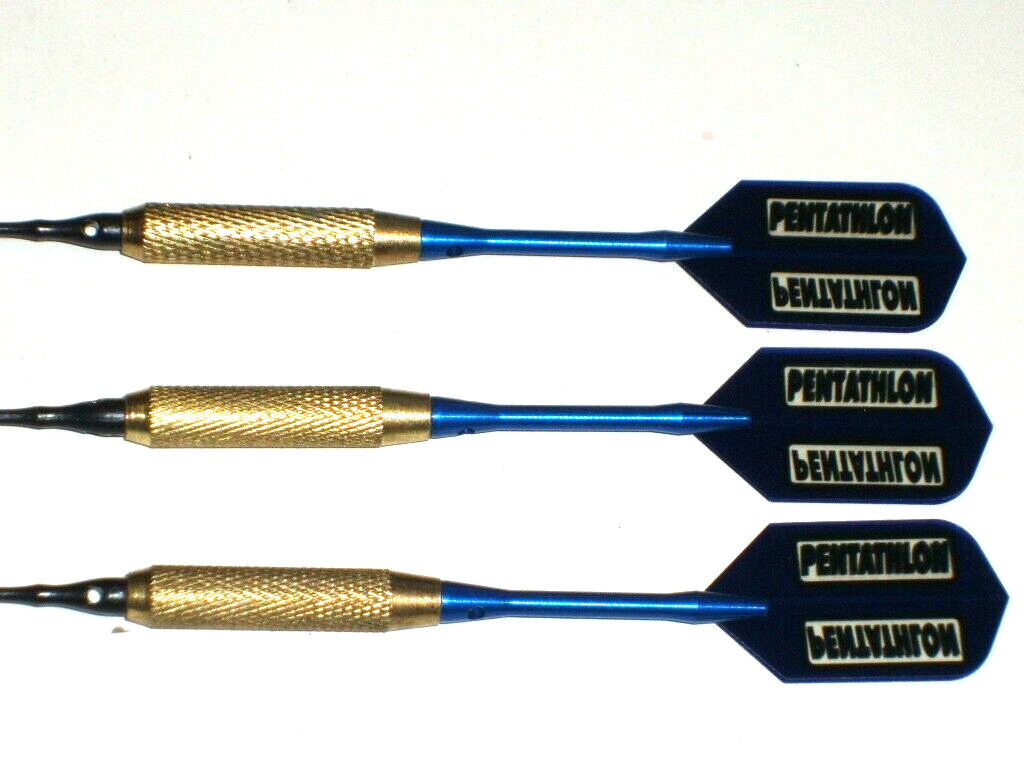 Soft Tip Darts Used, 17 Gram Brass with New Aluminum Shafts and Flights #3704