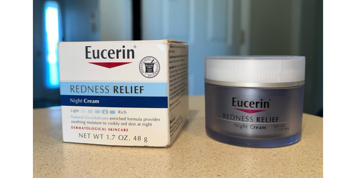 Eucerin REDNESS RELIEF Night Cream 1.7oz Dermatological Sensitive Skincare NIB