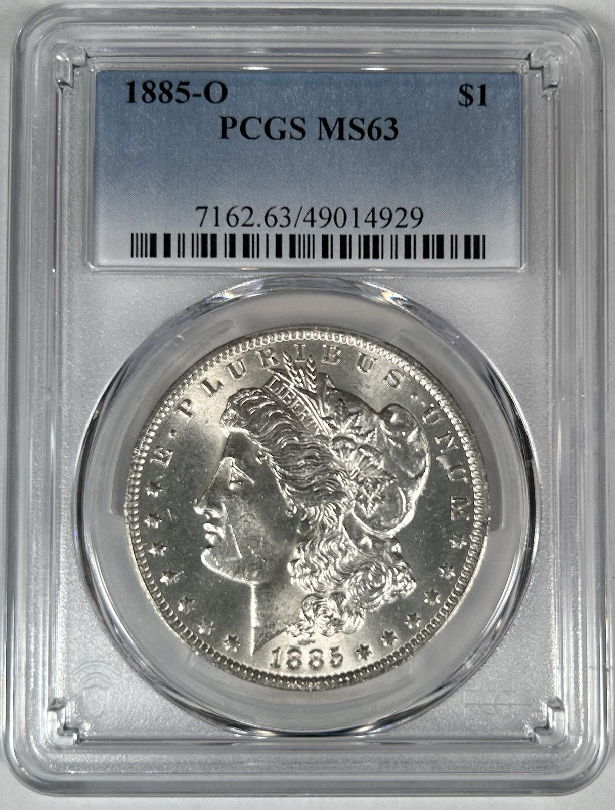 1885-O Morgan Silver $1 Dollar Coin PCGS MS 63