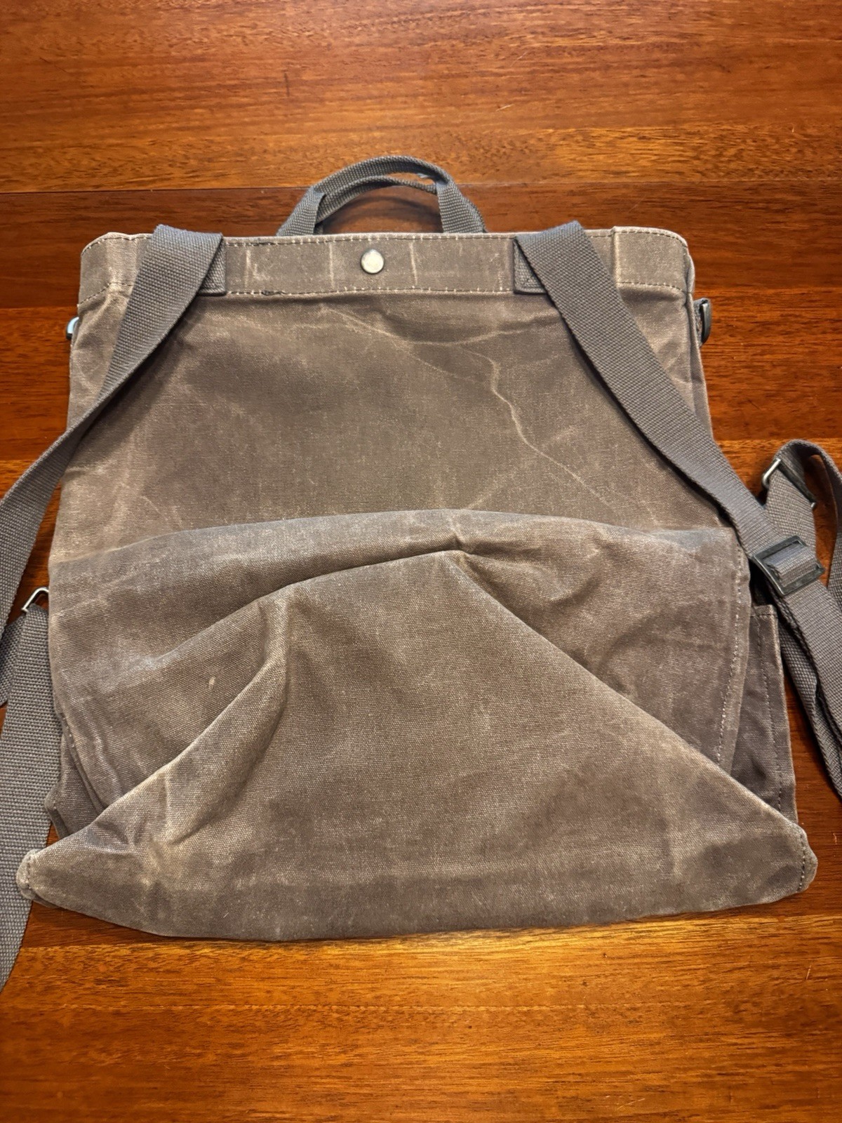 Barebones Harvest Gathering Foraging Gray Canvas Bag Backpack