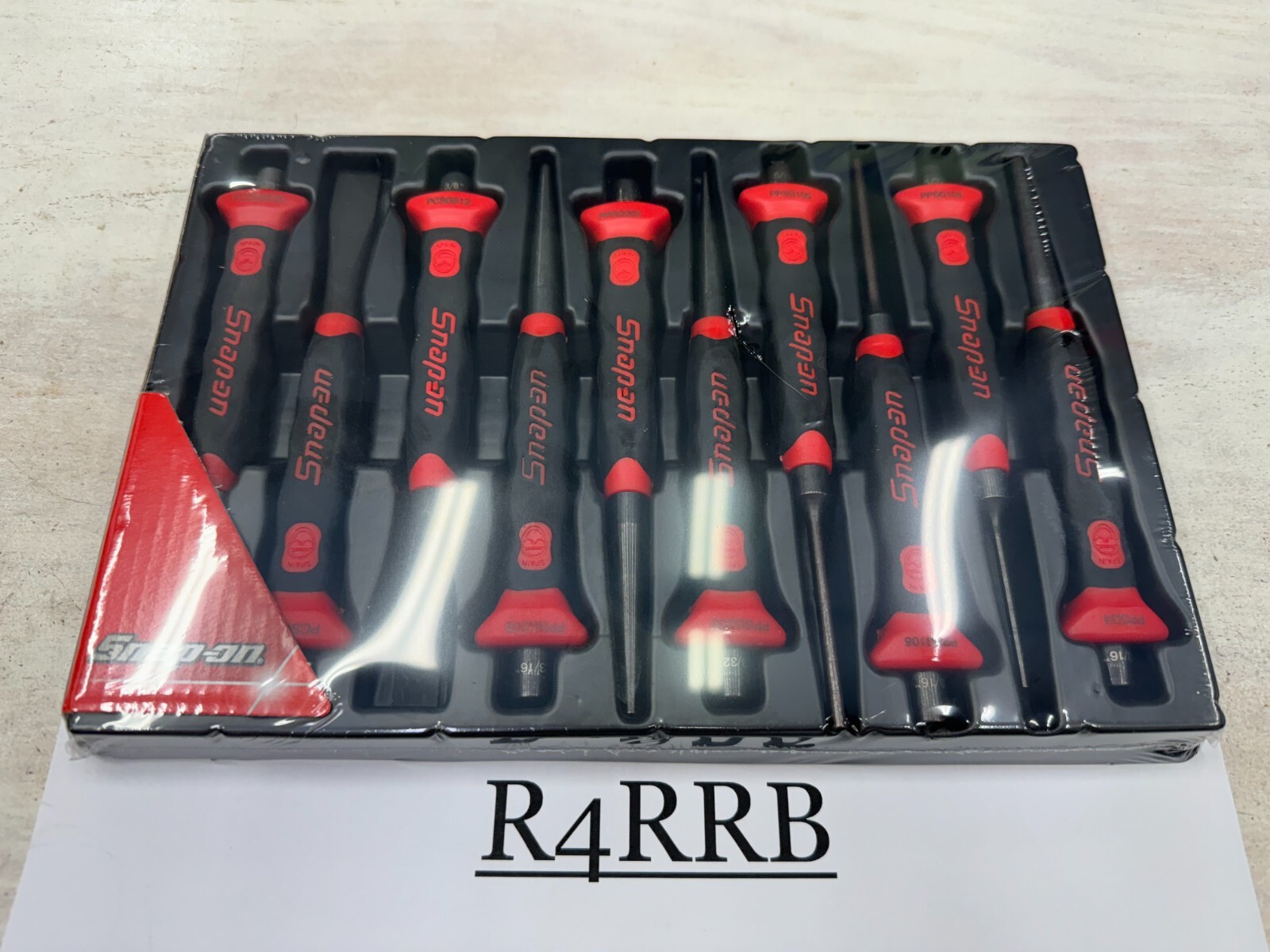 Snap-on Tools NEW RED 10 Piece Soft Grip Punch and Chisel Set PPCSG710R