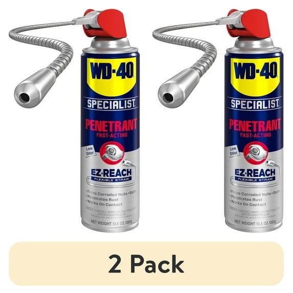 (2 Pack) WD-40 Specialist Penetrant with EZ REACH, 13.5 oz