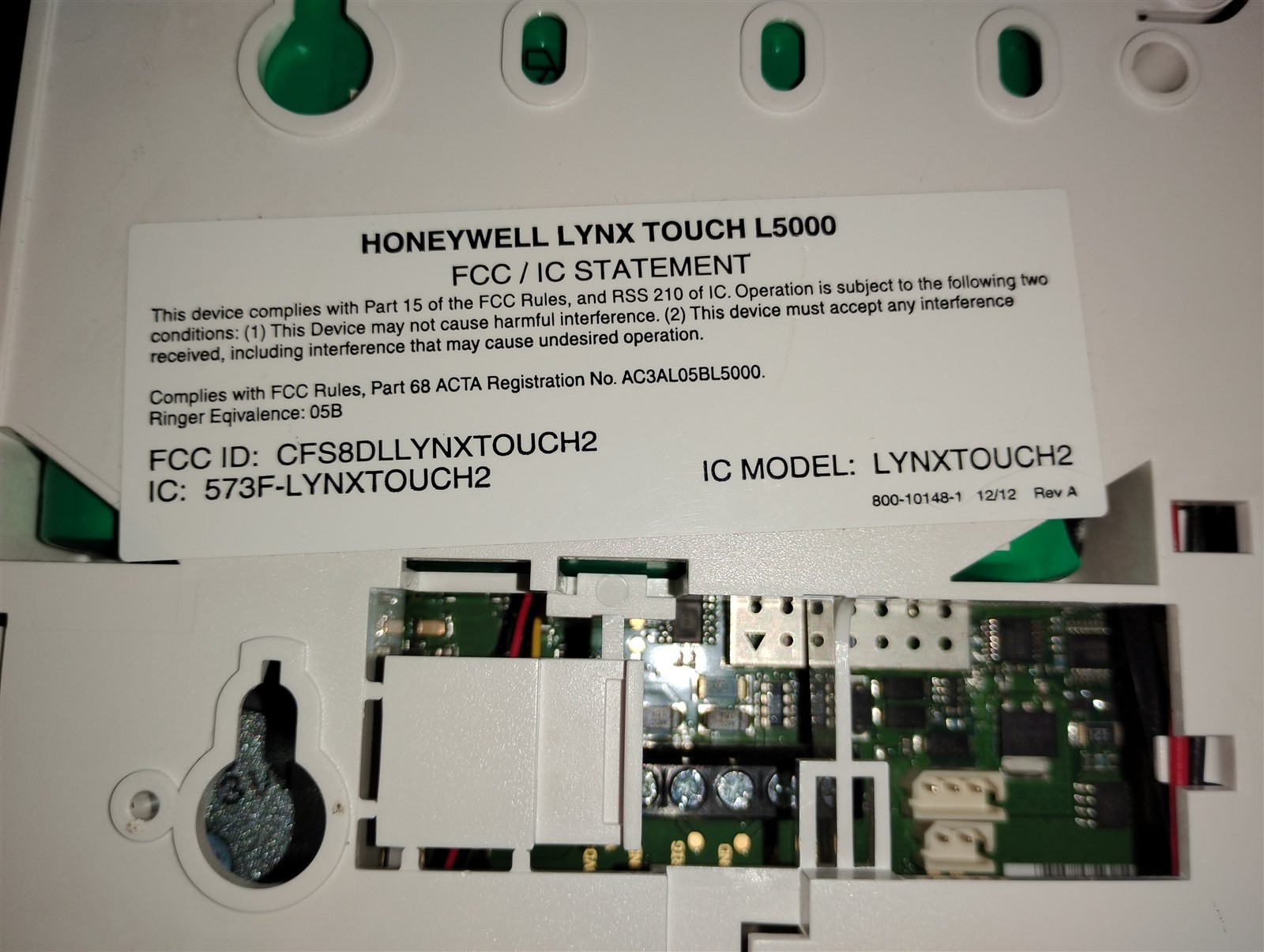 Honeywell Lynx Touch L5000 Security System LYNXTOUCH2 Control Panel Touchscreen