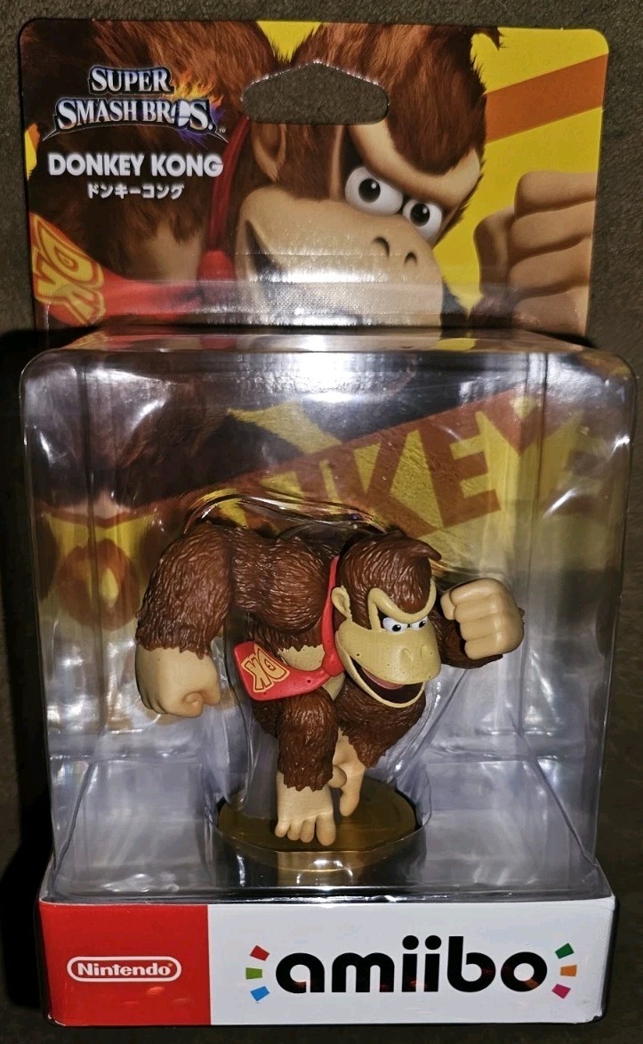 Amiibo Donkey Kong Super Smash Bros Nintendo Wii U 3DS Switch 2 Euro New Sealed