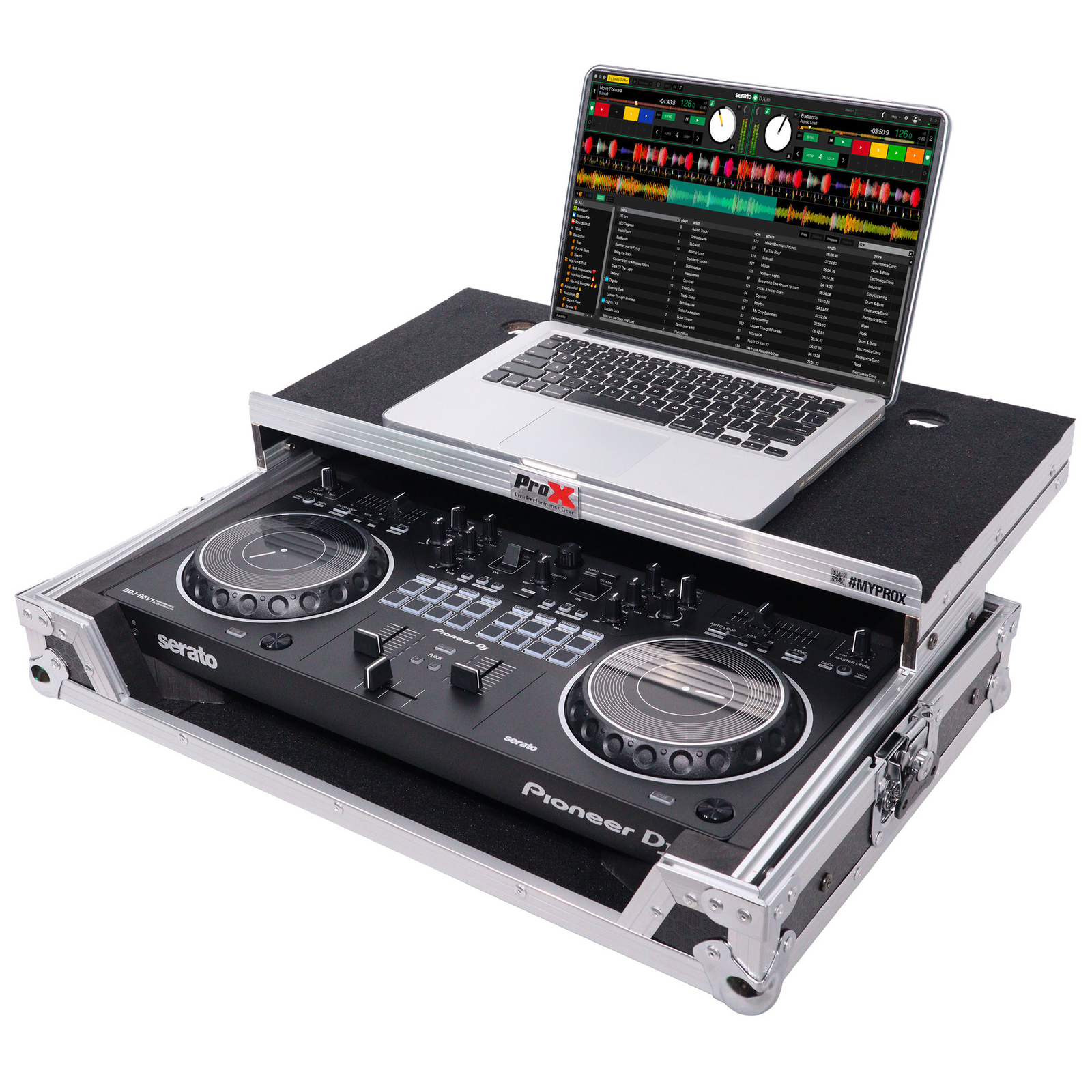 ProX X-DDJREV1LT ATA Road Case For Pioneer DDJ-REV1 DJ Controller w/Laptop Shelf