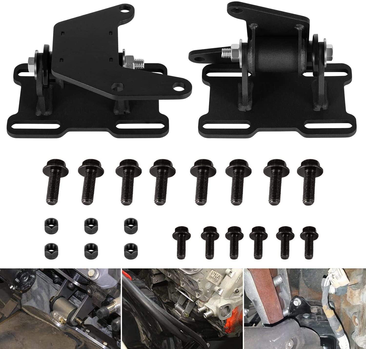 LS Conversion Engine Swap Mounts Adjustable with Hardware For GM Body 1978-1988