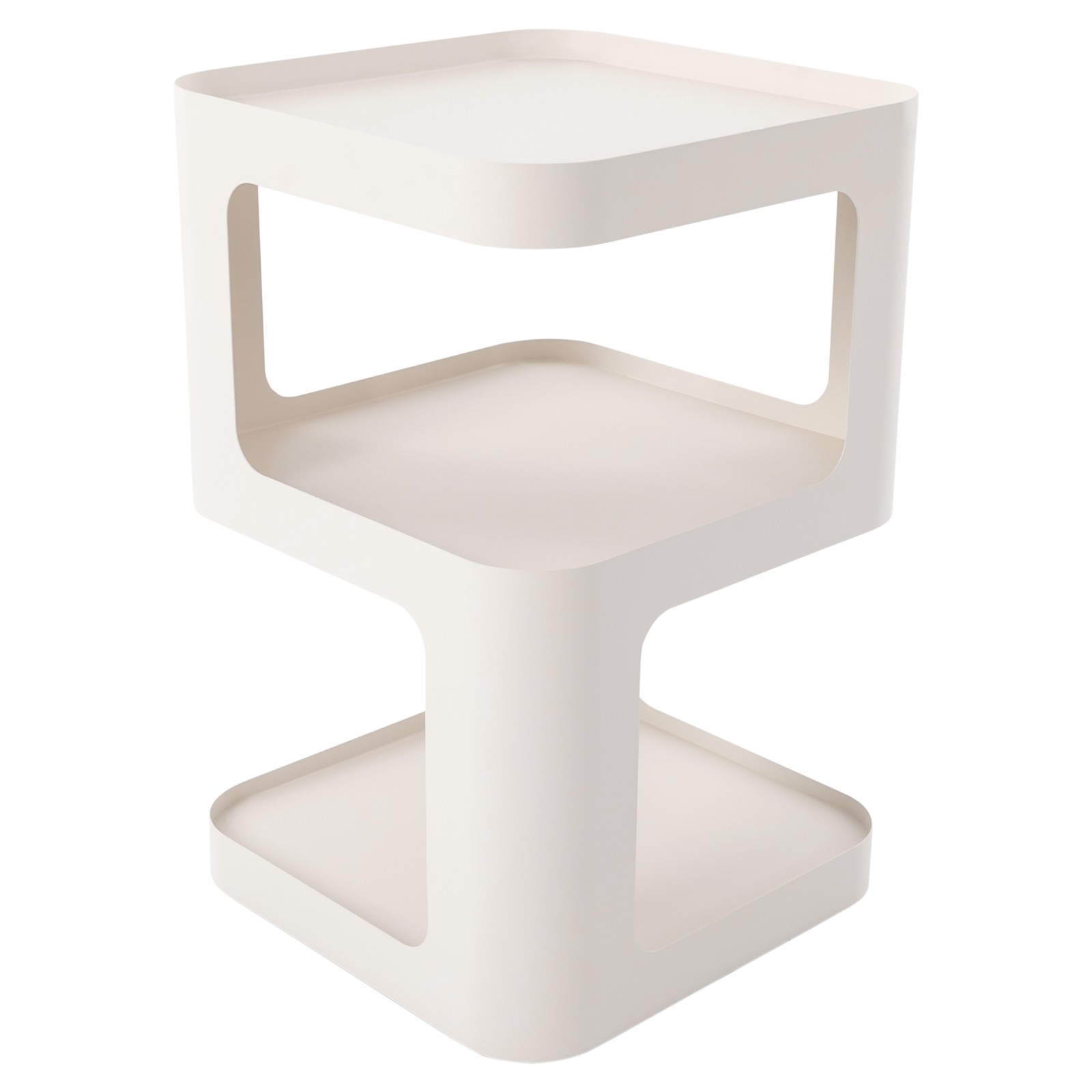 3 Tier Side Table Modern Coffee Table Sofa Bedside Table Storage Organizer White