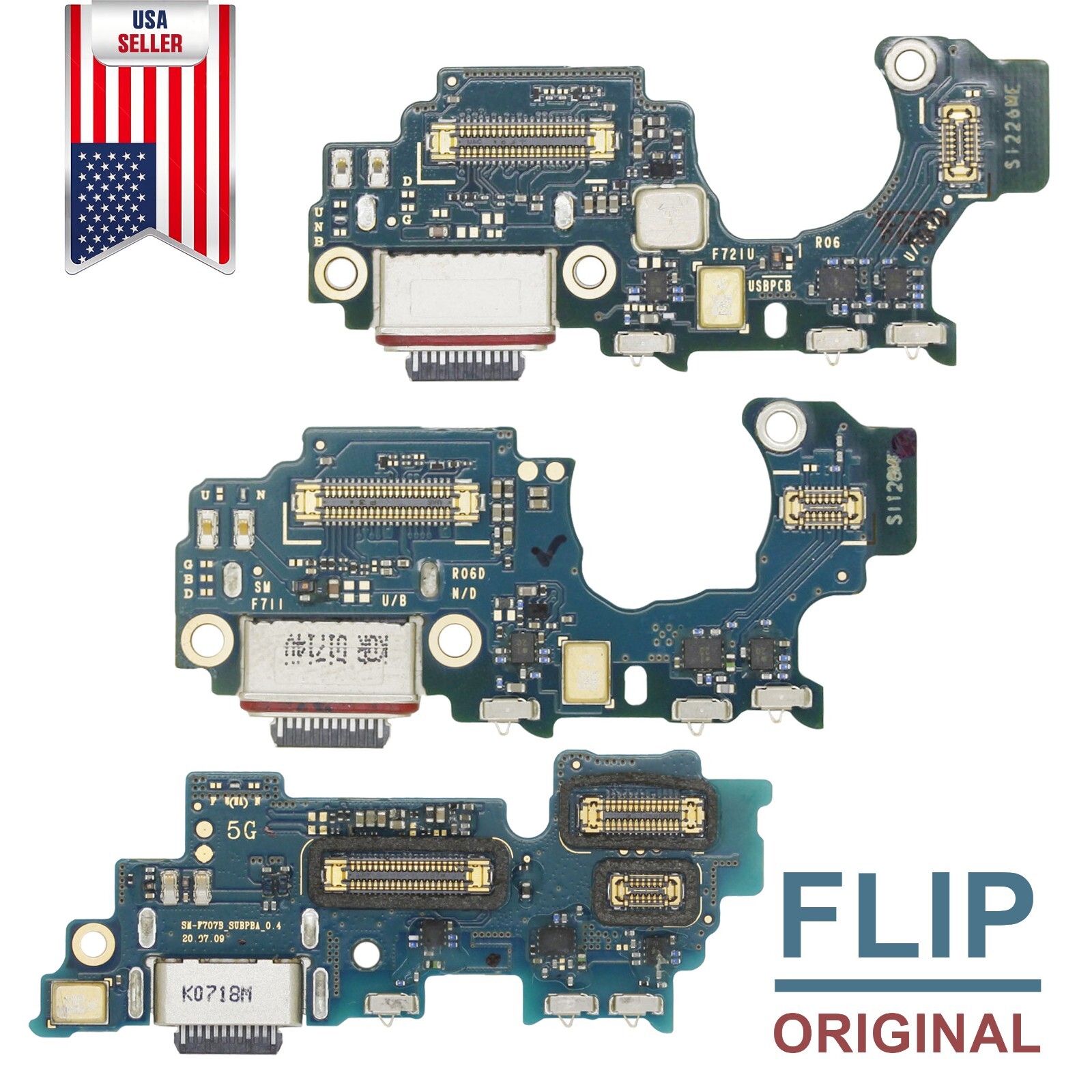 USB Charging Port Board Dock Connector For Samsung Galaxy Z Flip 3 4 5 6 5G US.V