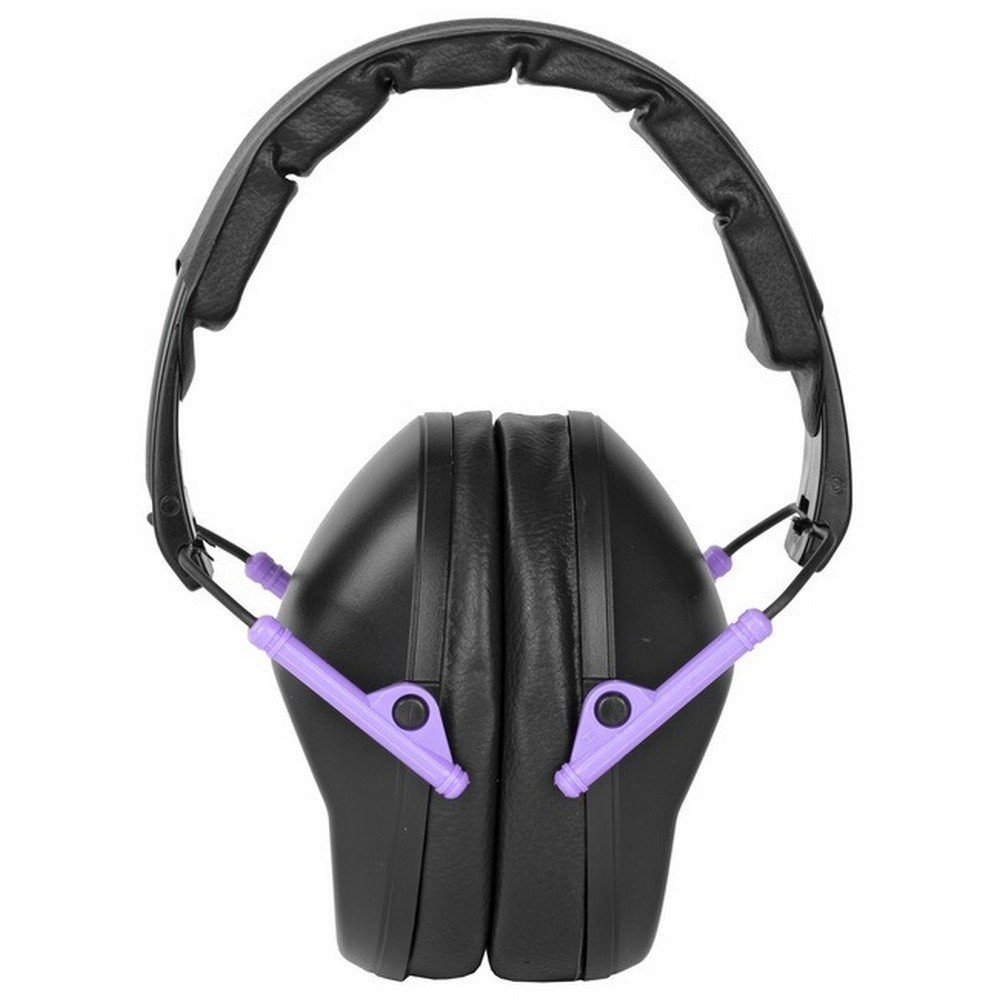 Walker's Passive, Folding Earmuff, Black/Purple, 1 Pair - GWP-FPM1-BKPU