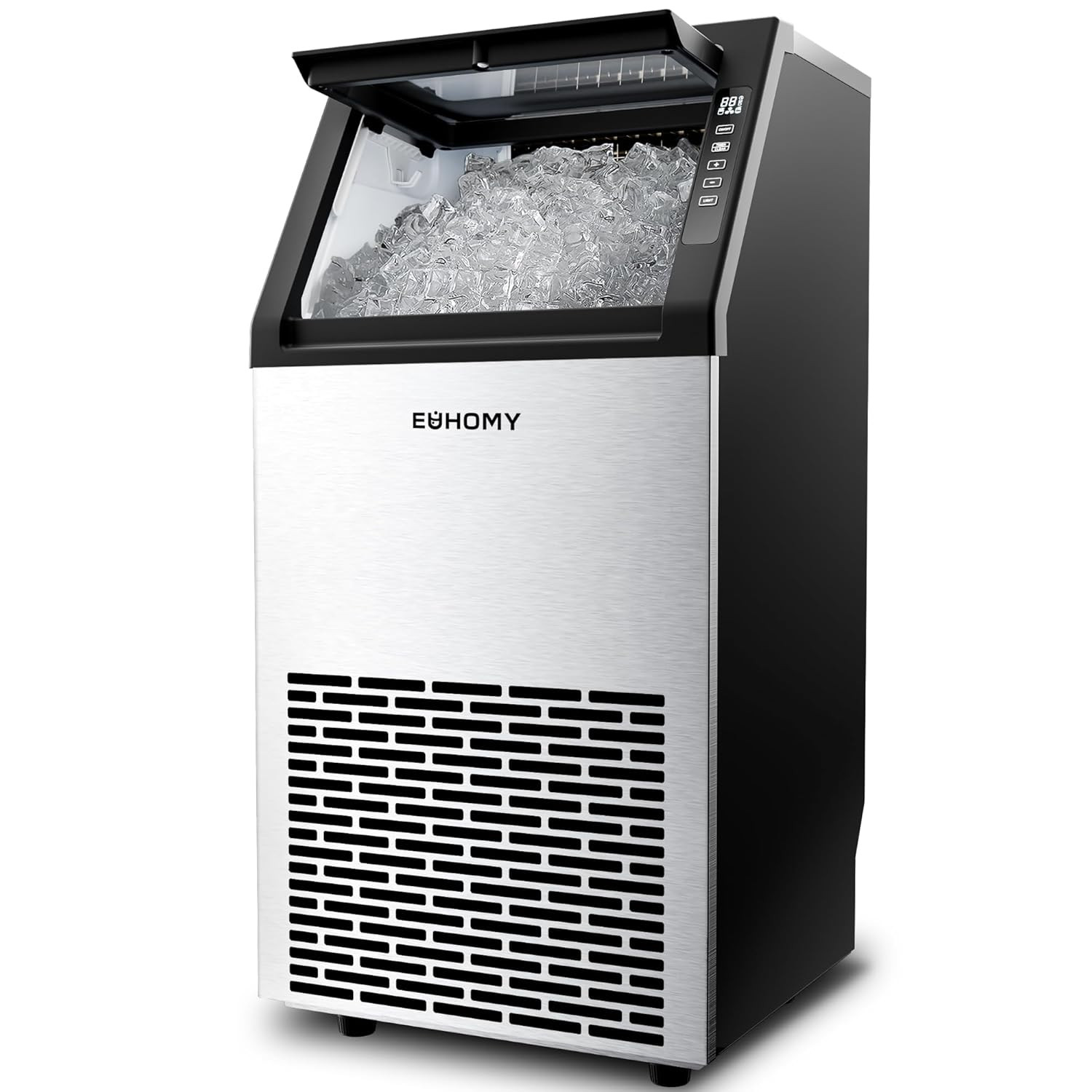 Commercial Ice Maker Machine,120Lbs/24H Stainless Steel under Counter Ice Machin