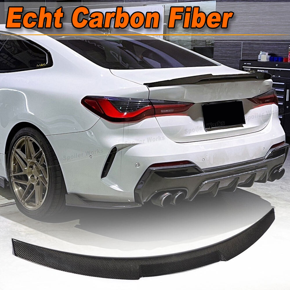 Carbon Fiber Rear Wing Lip Spoiler For BMW G22 420i 430i M440i G82 M4 2020-2024