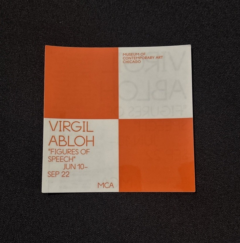 New Virgil Abloh Figures Of Speech MCA Sticker Off White AMAZING CONDITION