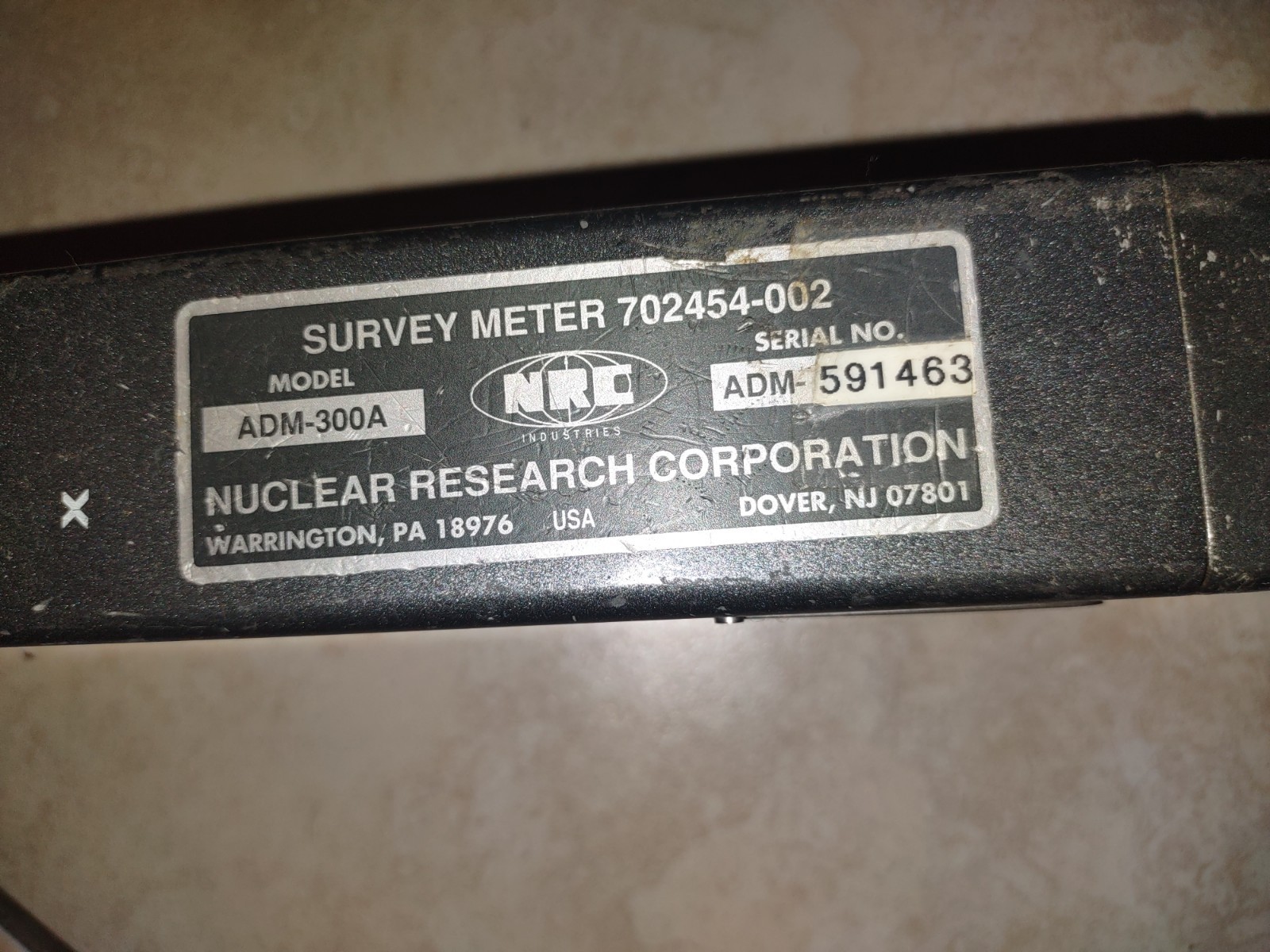 Aptec-NRC ADM-300A Multi-Function Radiation Detector Survey Meter