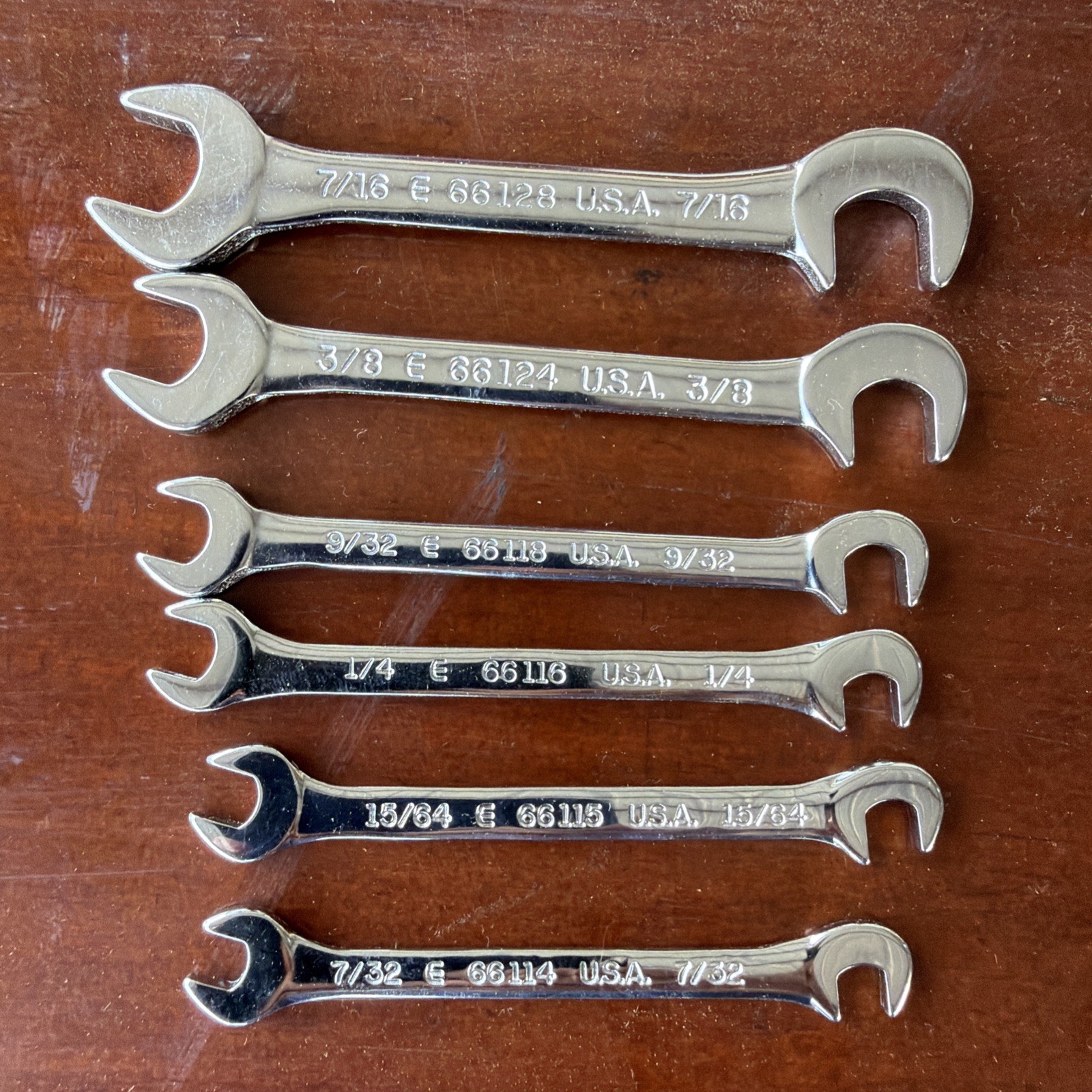 Vintage Jensen Angle Open End Wrench’s Short Pattern USA - Sizes in Description