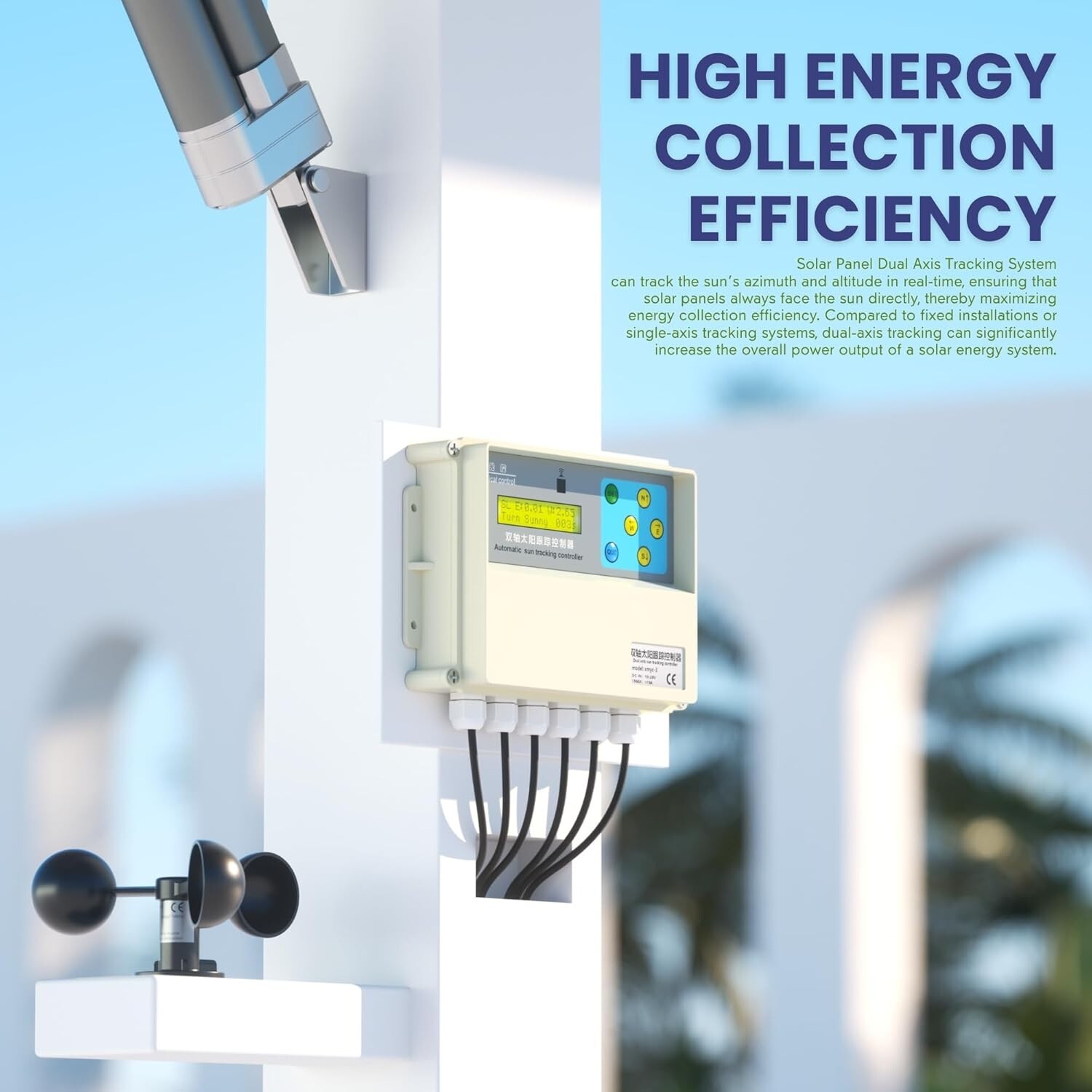 Dual Axis Solar Tracker Controller Automatic Sun Tracking Controller Solar Panel