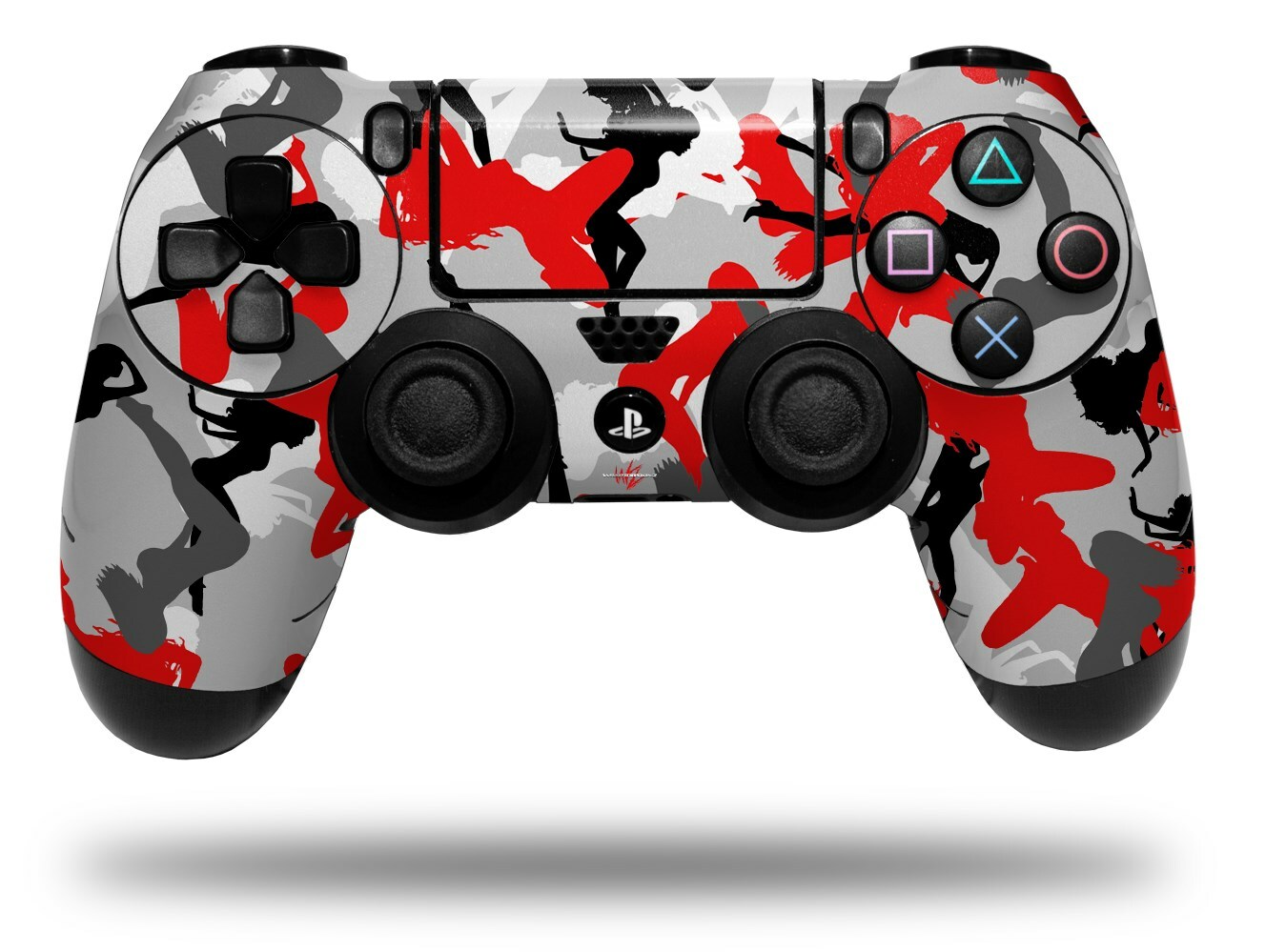 Skin for Playstation 4 Sony PS4 Controller Sexy Girl Silhouette Camo Red