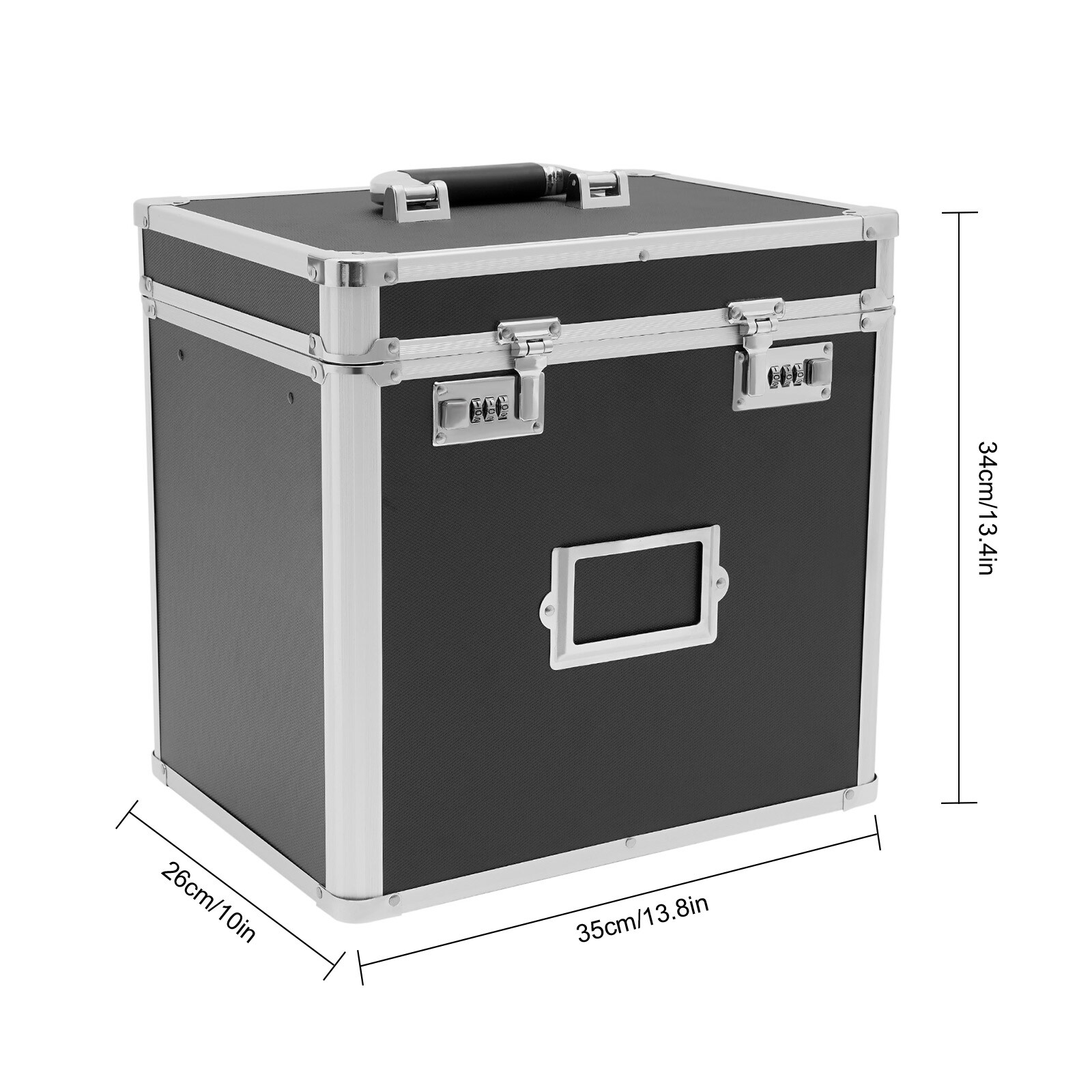 Fireproof Document Box with Lock File Storage Organizer Box Waterproof Safe Box