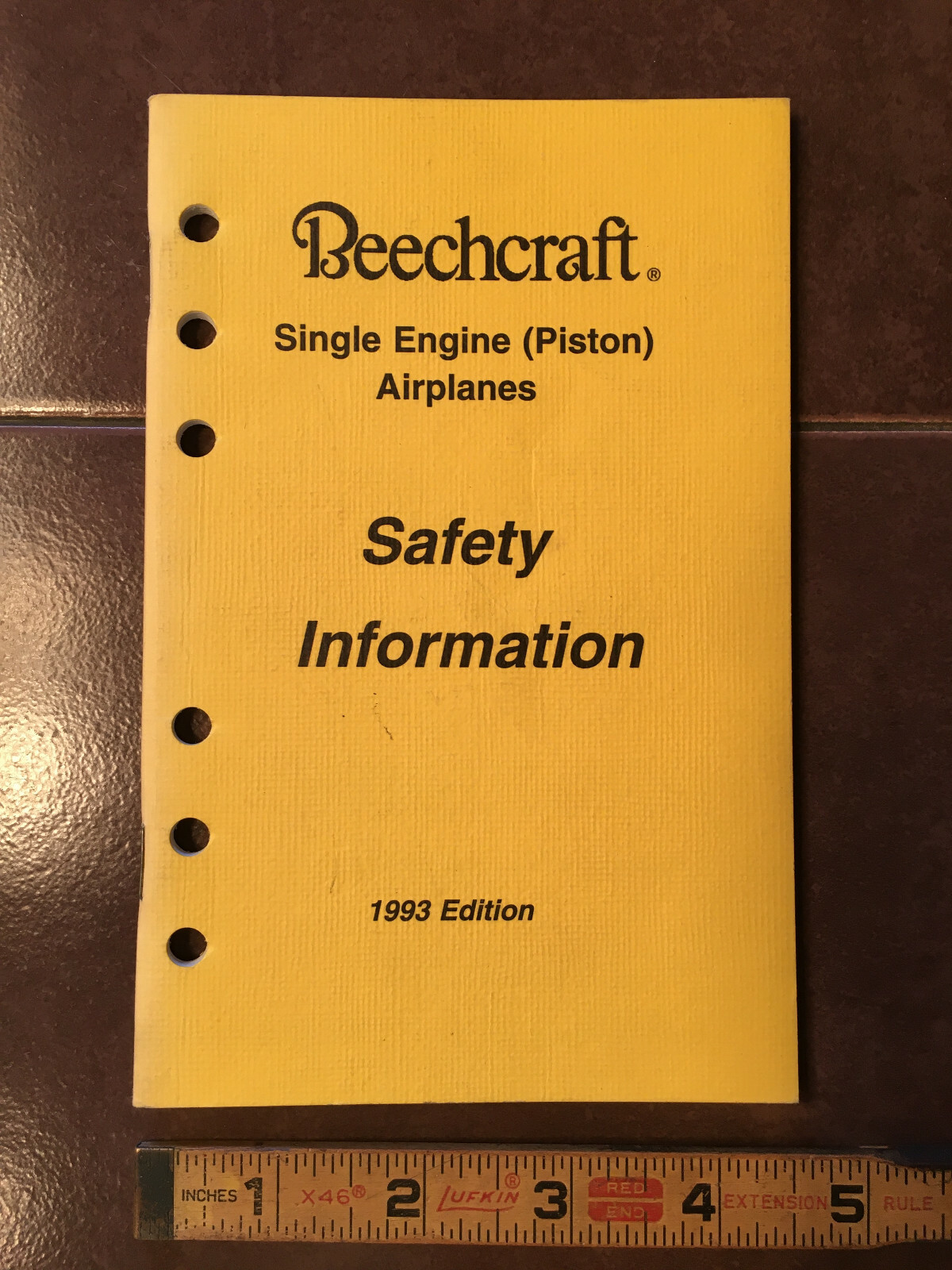 Beechcraft Single Engine (piston) Airplanes Safety Information Booklet