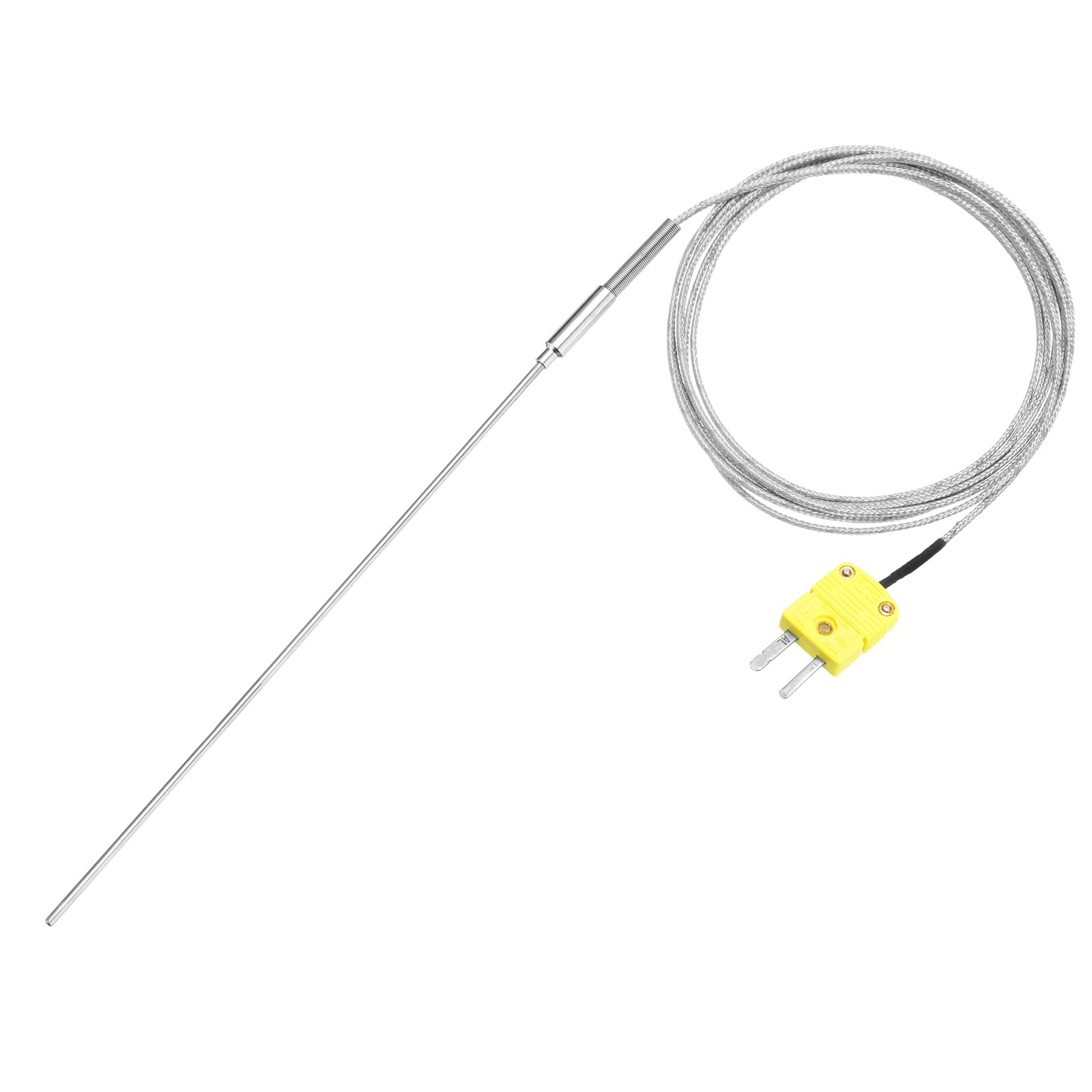K Type Thermocouple with Plug,Temperature Sensor -40 to 1100°C 1.6x300mm 6.6ft