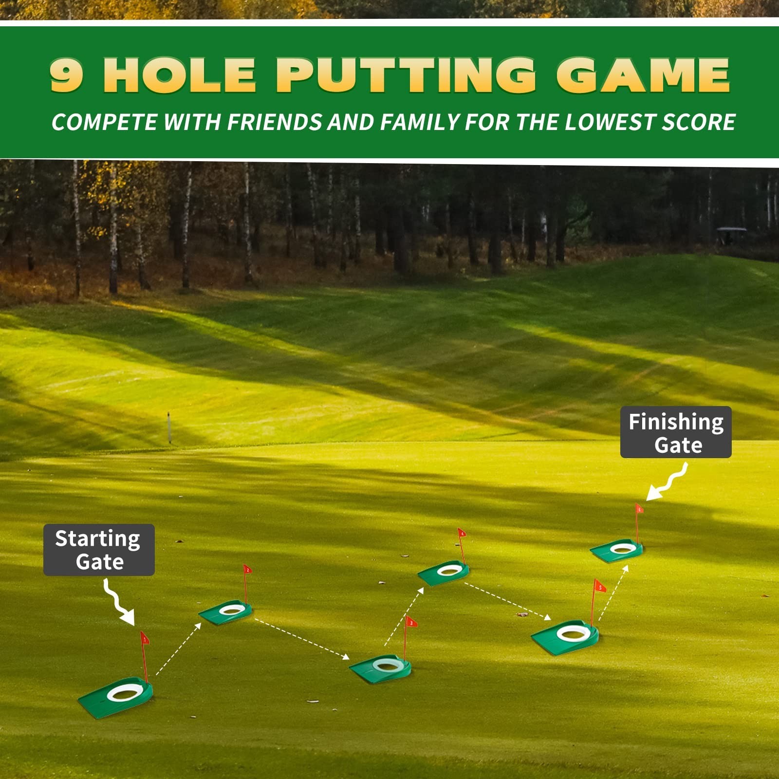 Sotiff Golf Putting Practice Cup Hole Training Aids Golf Accessories Training...