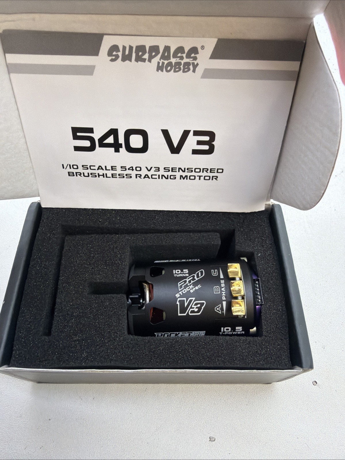 Surpass Hobby Rocket Pro Stock Spec 540 V3 Size 10.5T Sensored Brushless Motor