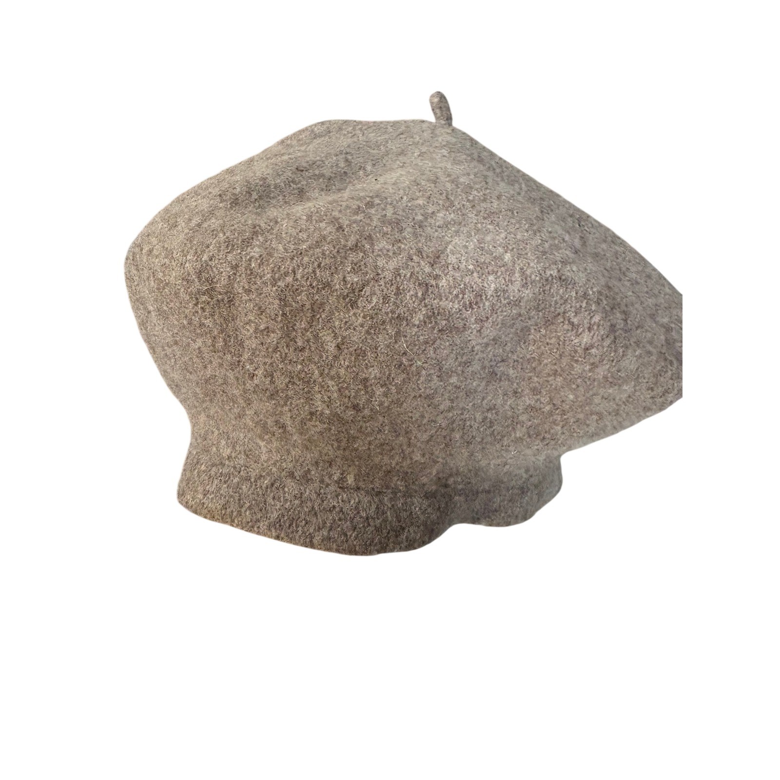 Classic Wool Felt Beret Hat Taupe Neutral French Style Winter Fall