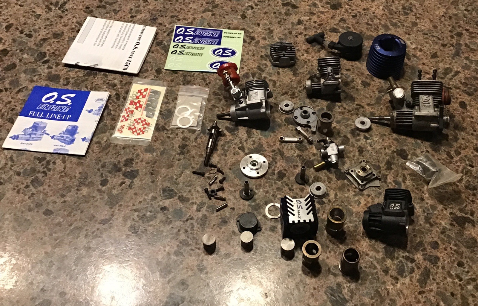 Rc Engine Parts And Decals (OS & GS)