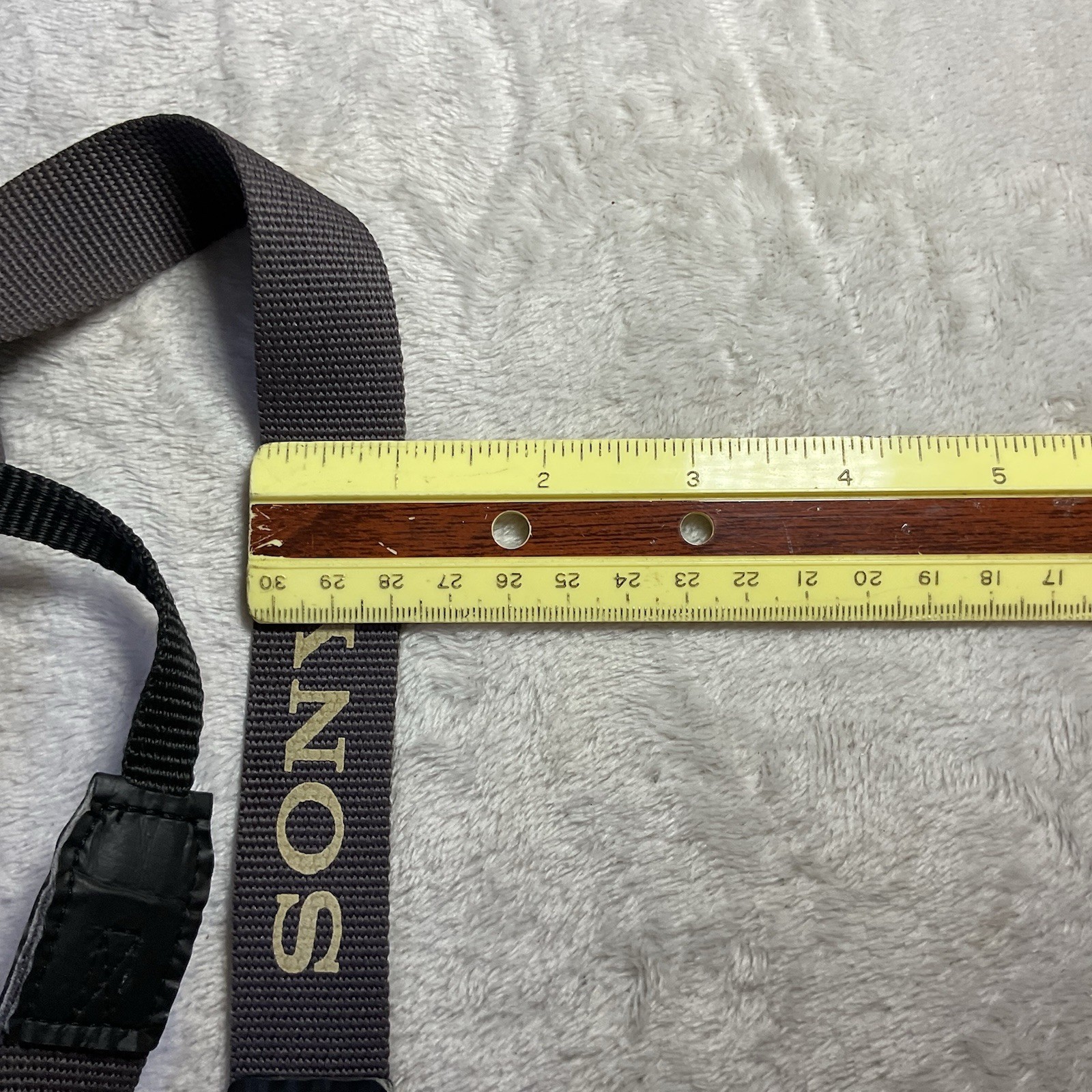 Vintage Sony Camera Neck Strap Gray Black Adjustable