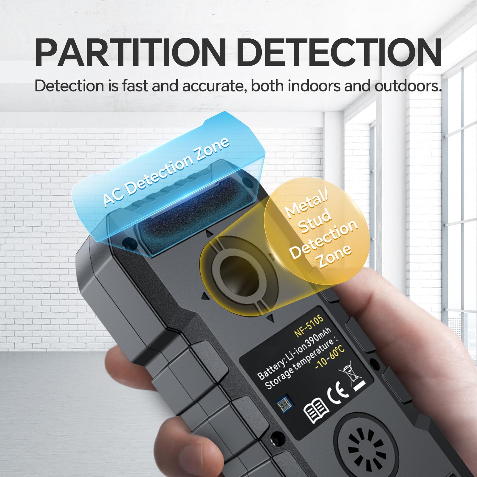 Stud Finder, Rechargeable Stud Finder Wall Scanner with Upgraded Intelligent ...