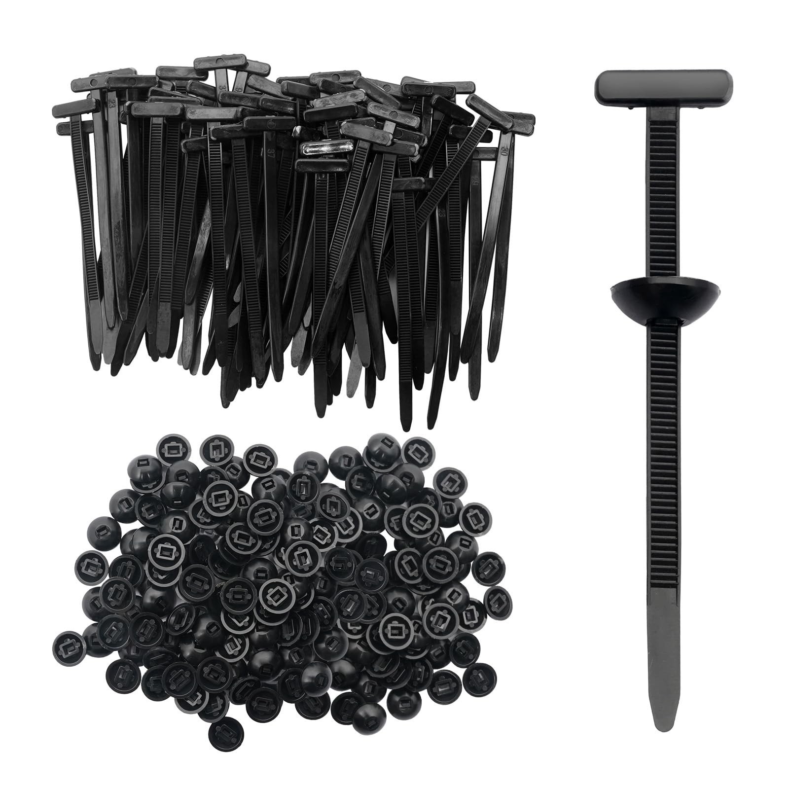 150Pcs Nylon Cable Tie Buckle, Auto Parts Trim Automotive Zipper Clips | Door...