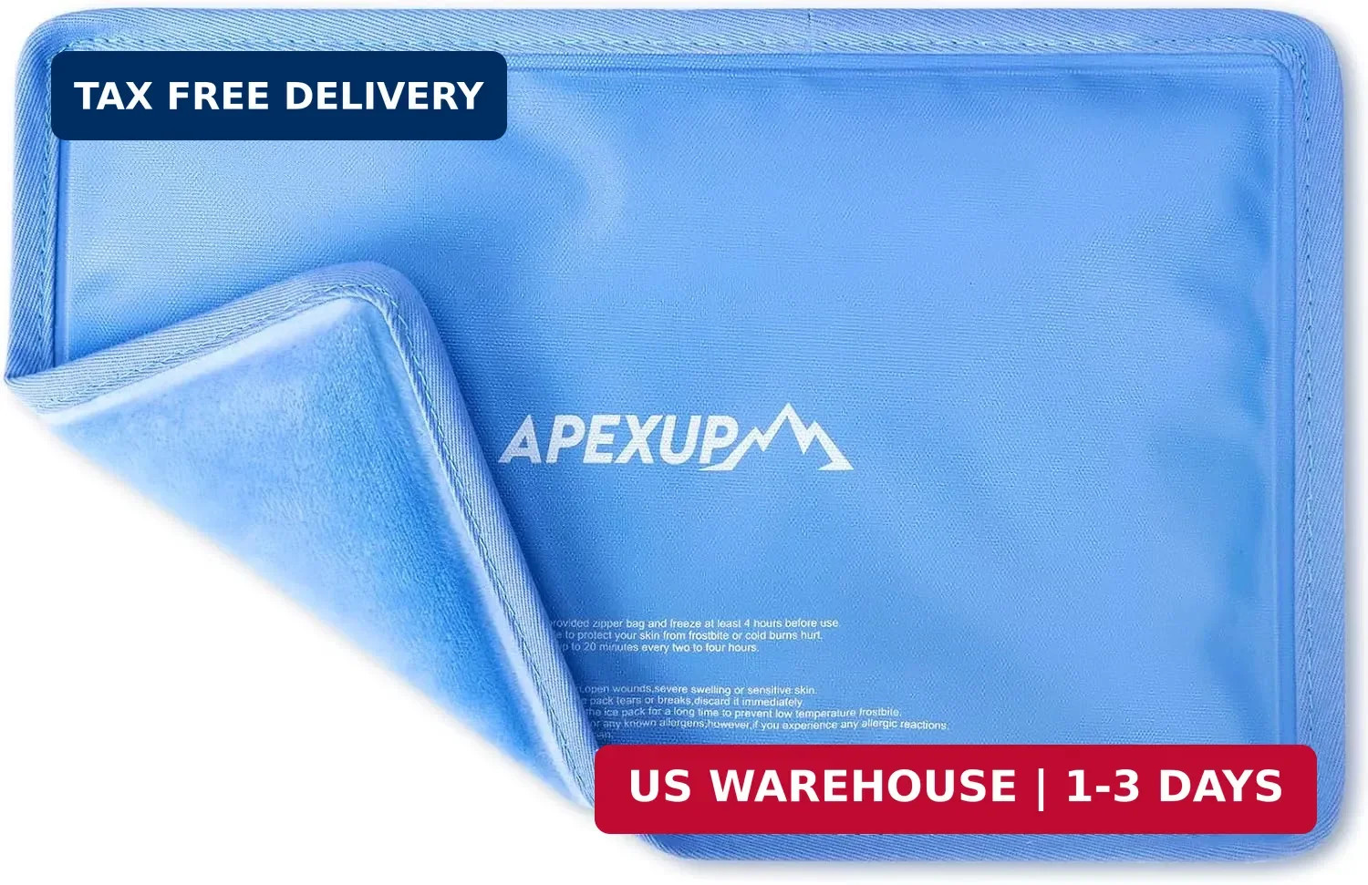 APEXUP Gel Ice Packs for Injuries Reusable, Flexible Double Sided Cold Packs for