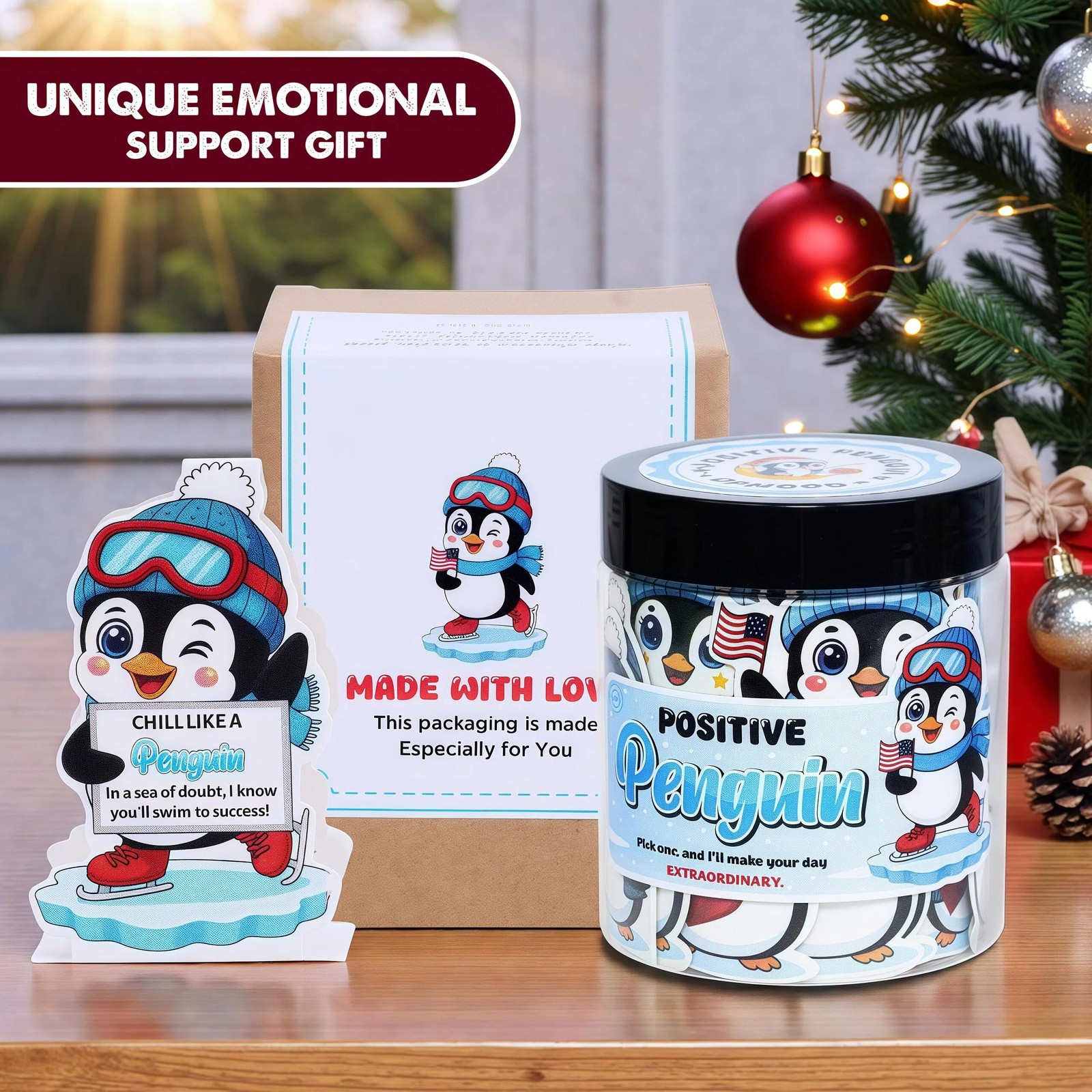 Positive Penguin Jar – 60 Daily Affirmation Cards with