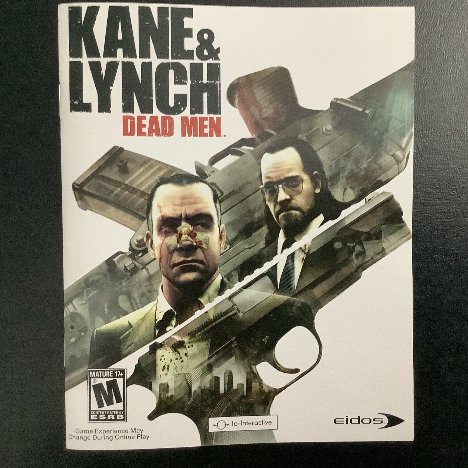 Kane & Lynch Dead Men PS3 PlayStation 3 Instruction Manual Only