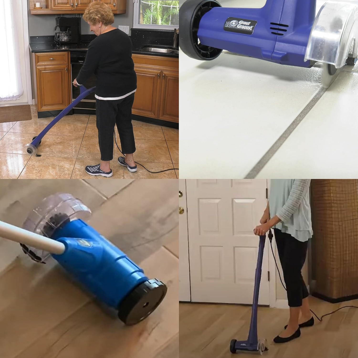 Compact Electric Grout Cleaning Machine for Tile & Bathroom Floors