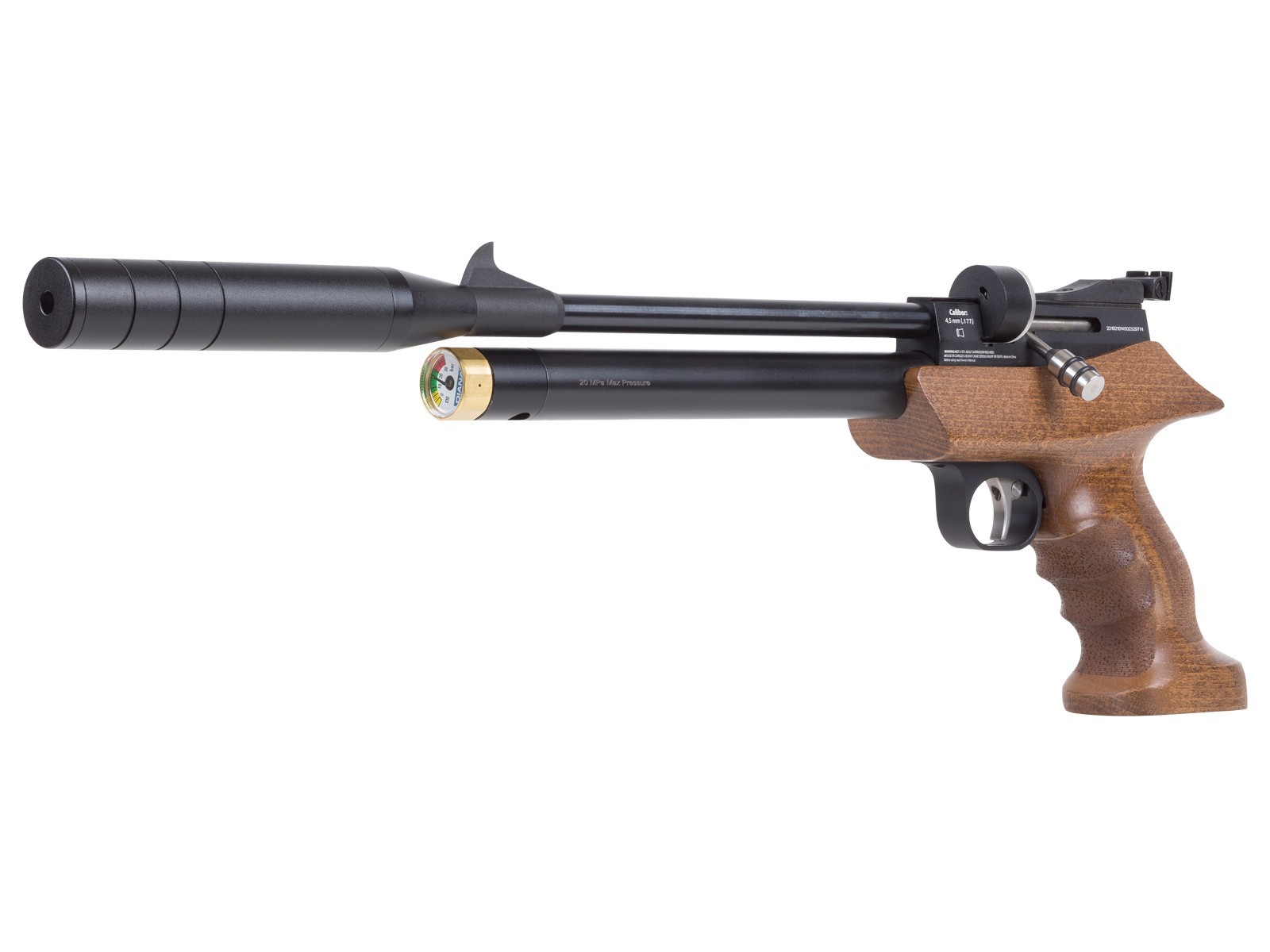Diana Bandit PCP Air Pistol, .177 Cal, Single-Shot, Beech, Bolt-Action