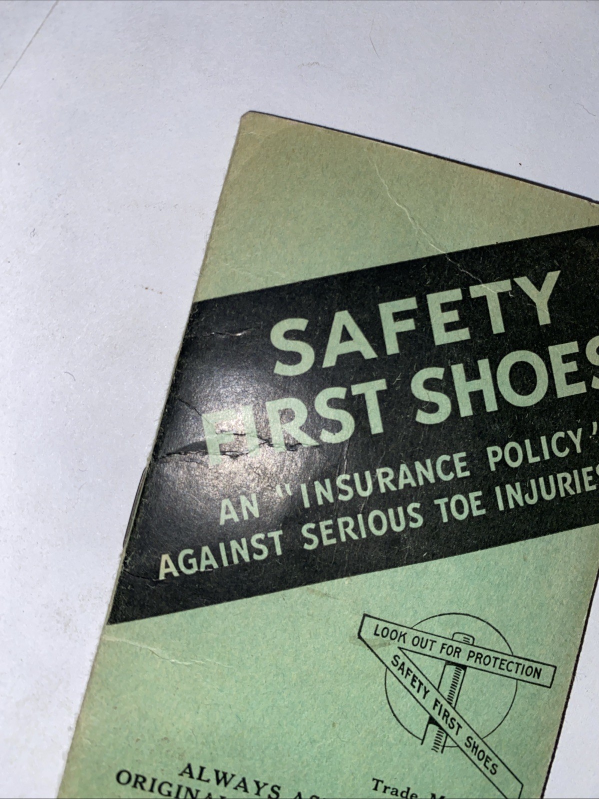 Vtg 40s Safety First Goodwill Shoe Company Boots Old Advertising Worker Notebook