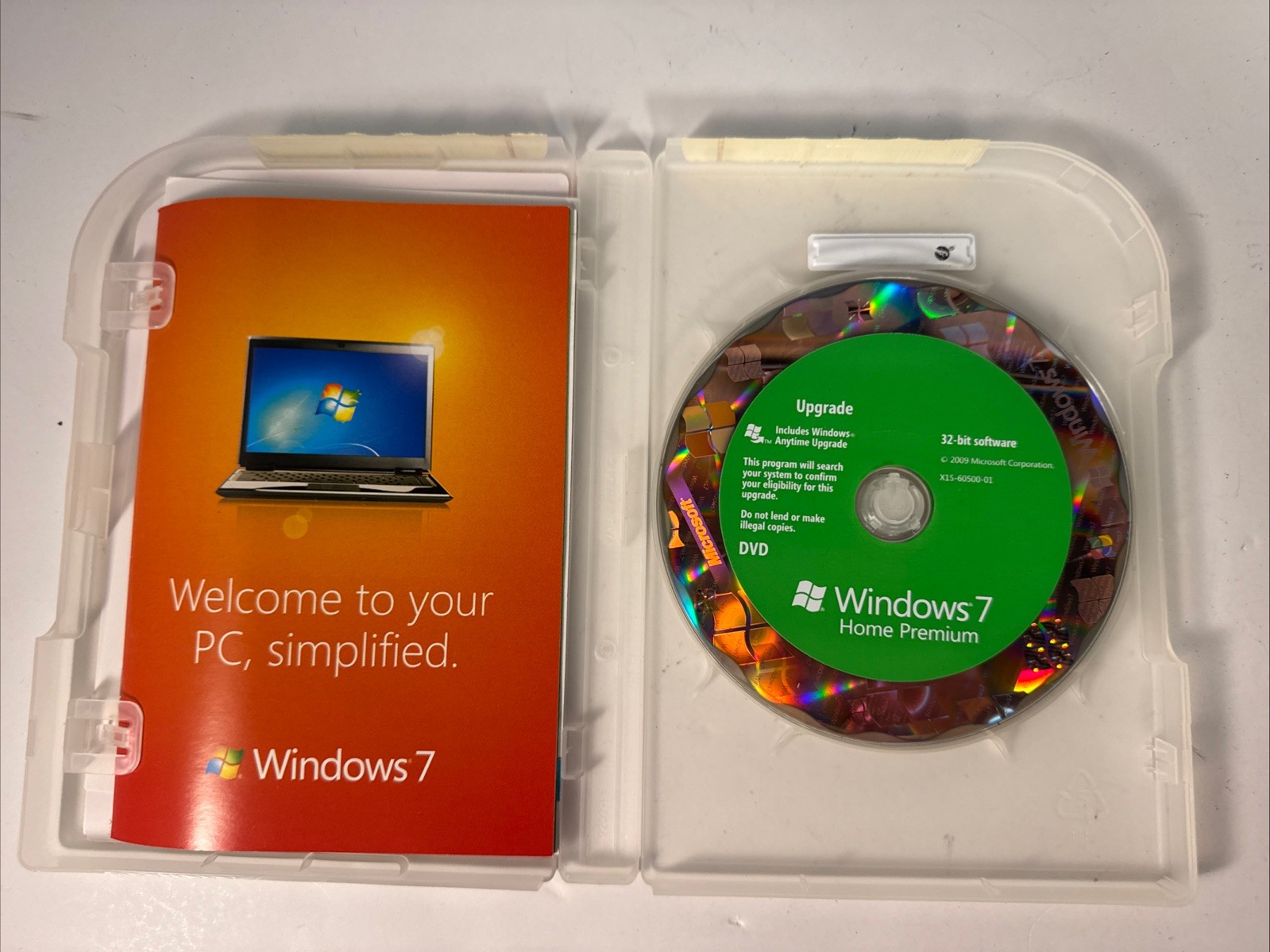 Microsoft Windows 7 Home Premium -  Open Retail Box -  Untested